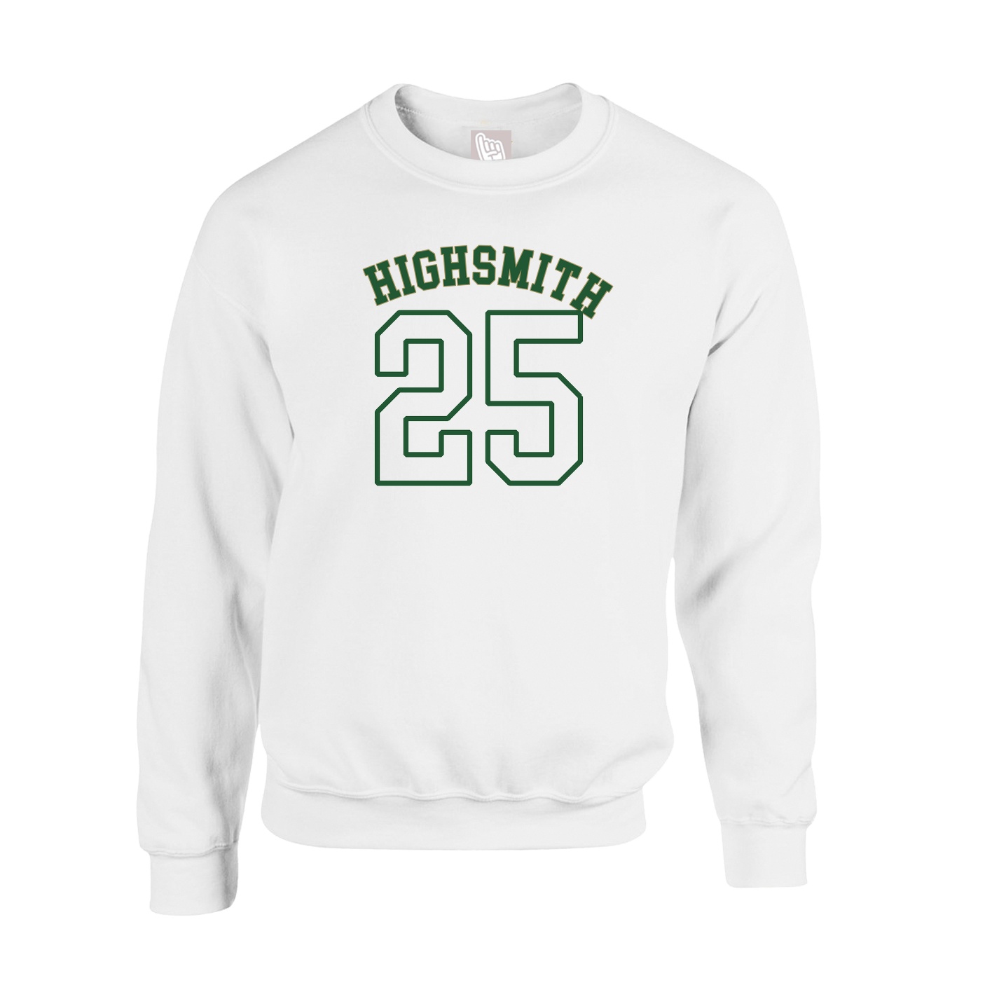 Fleece Crew — Shirsey Arch in White