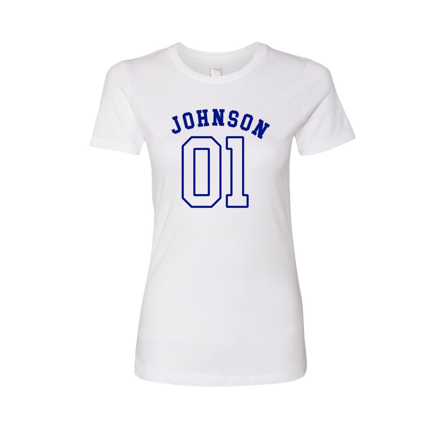 Fitted Women's Tee — Shirsey Arch in White
