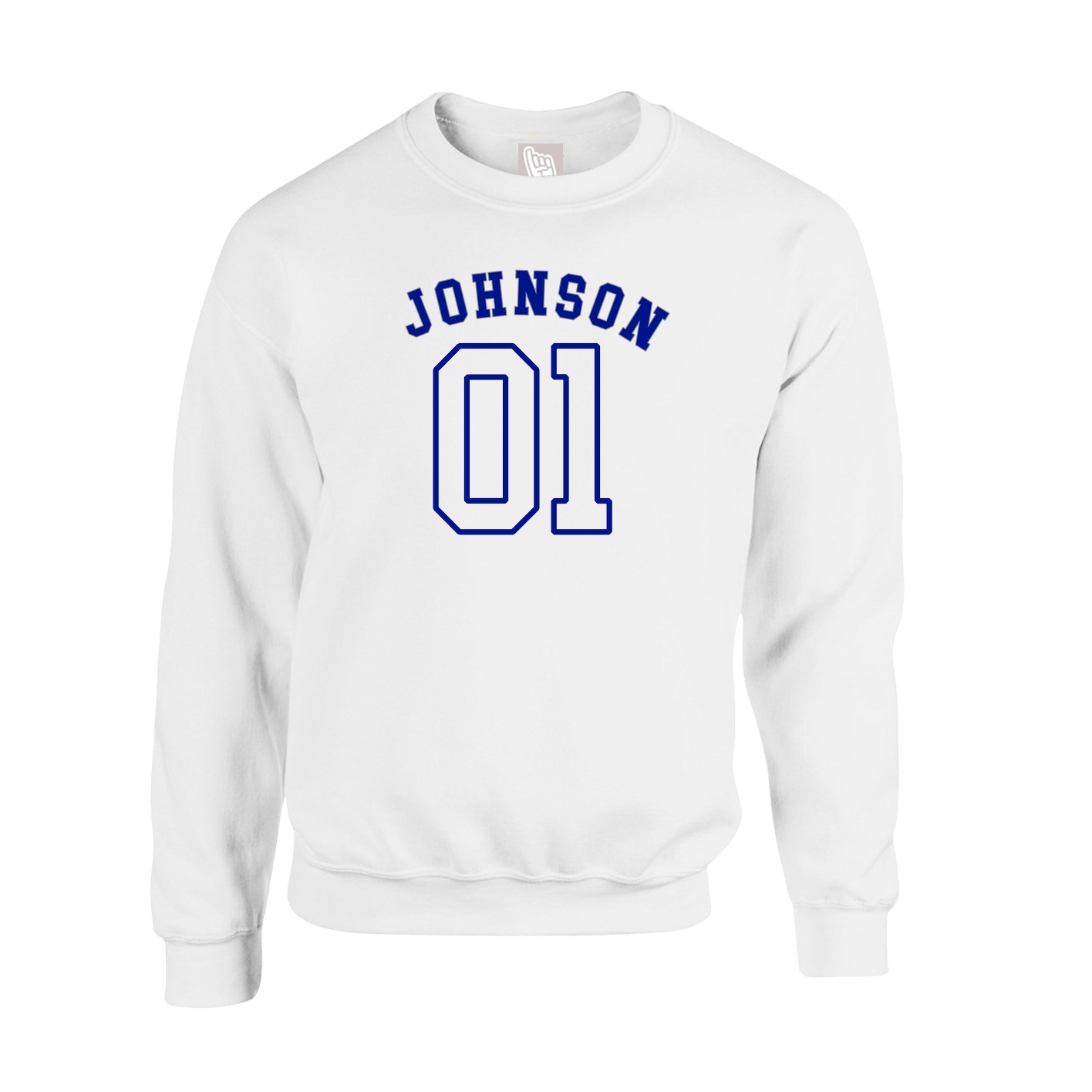 Fleece Crew — Shirsey Arch in White