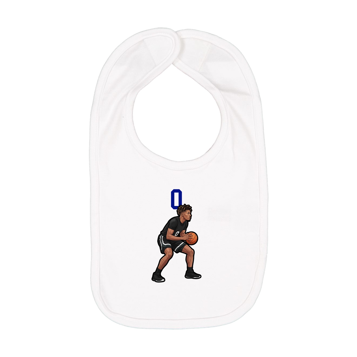 Infant Bib — Number Top in White