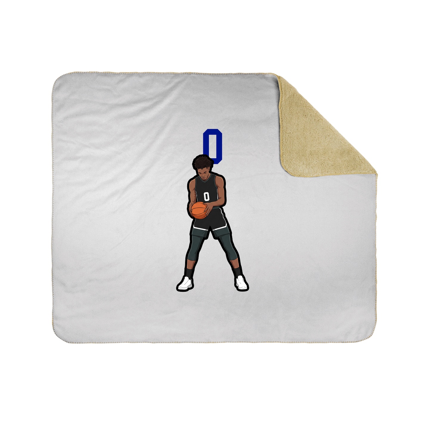 Throw Blanket — Number Top in White