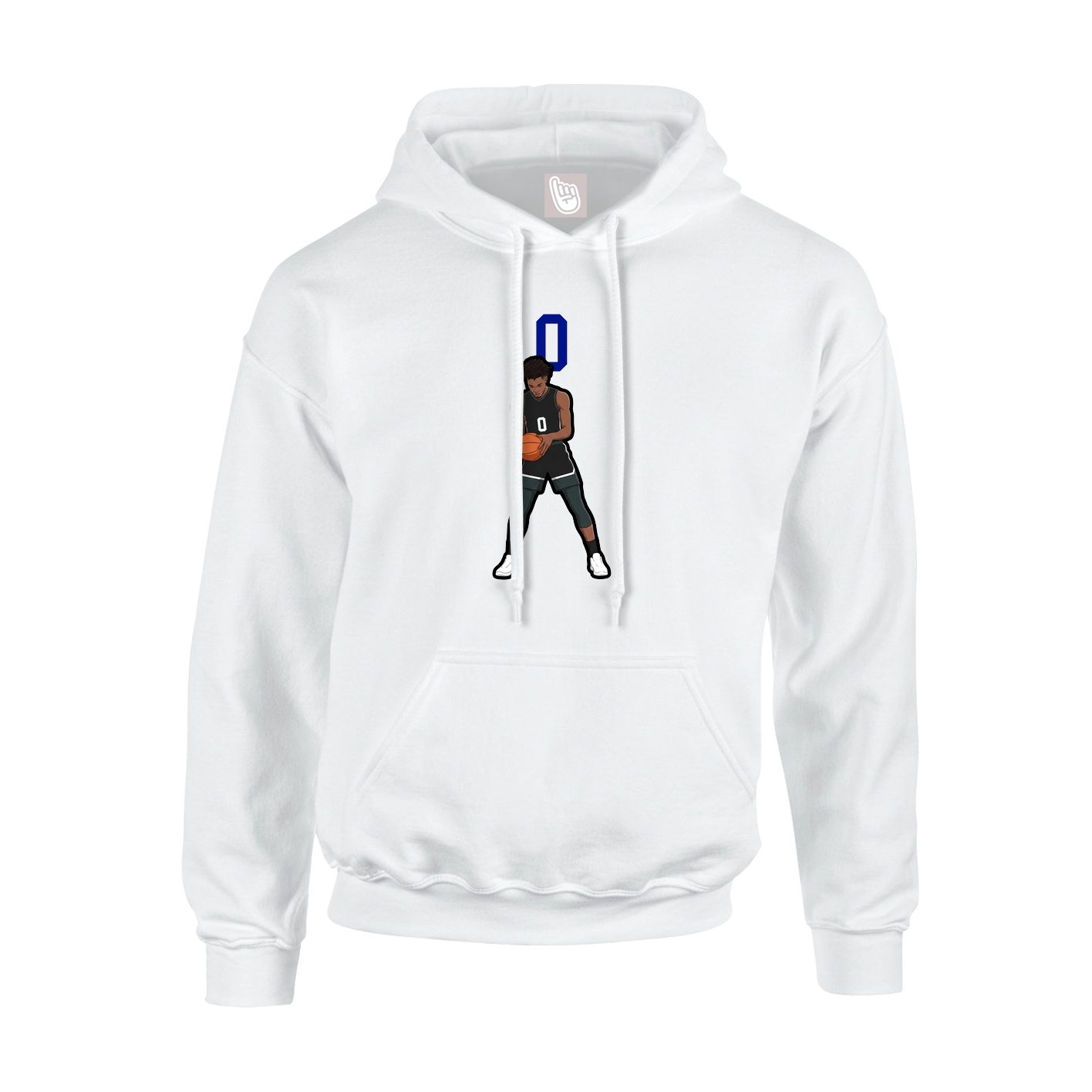 Hoodie — Number Top in White