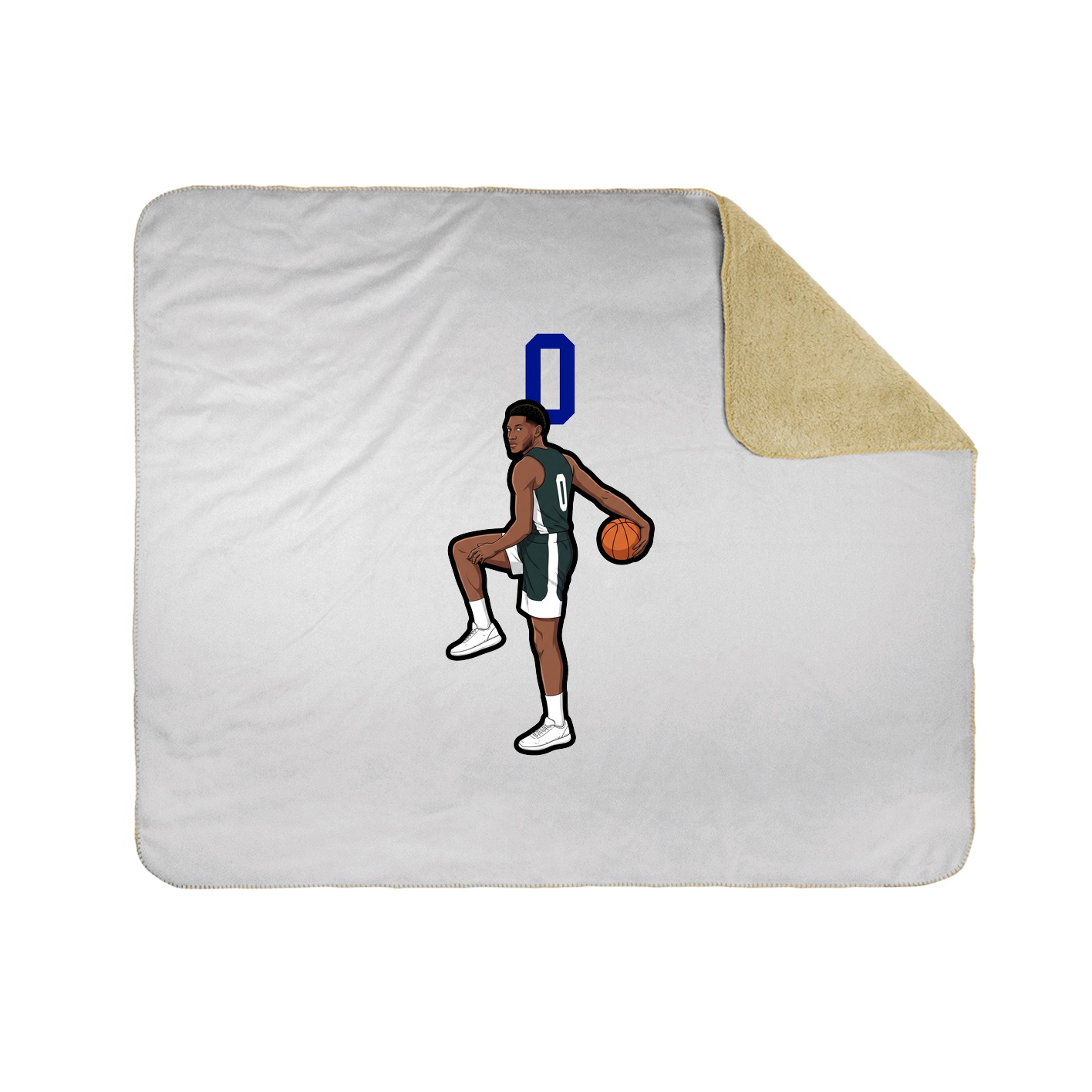 Throw Blanket — Number Top in White