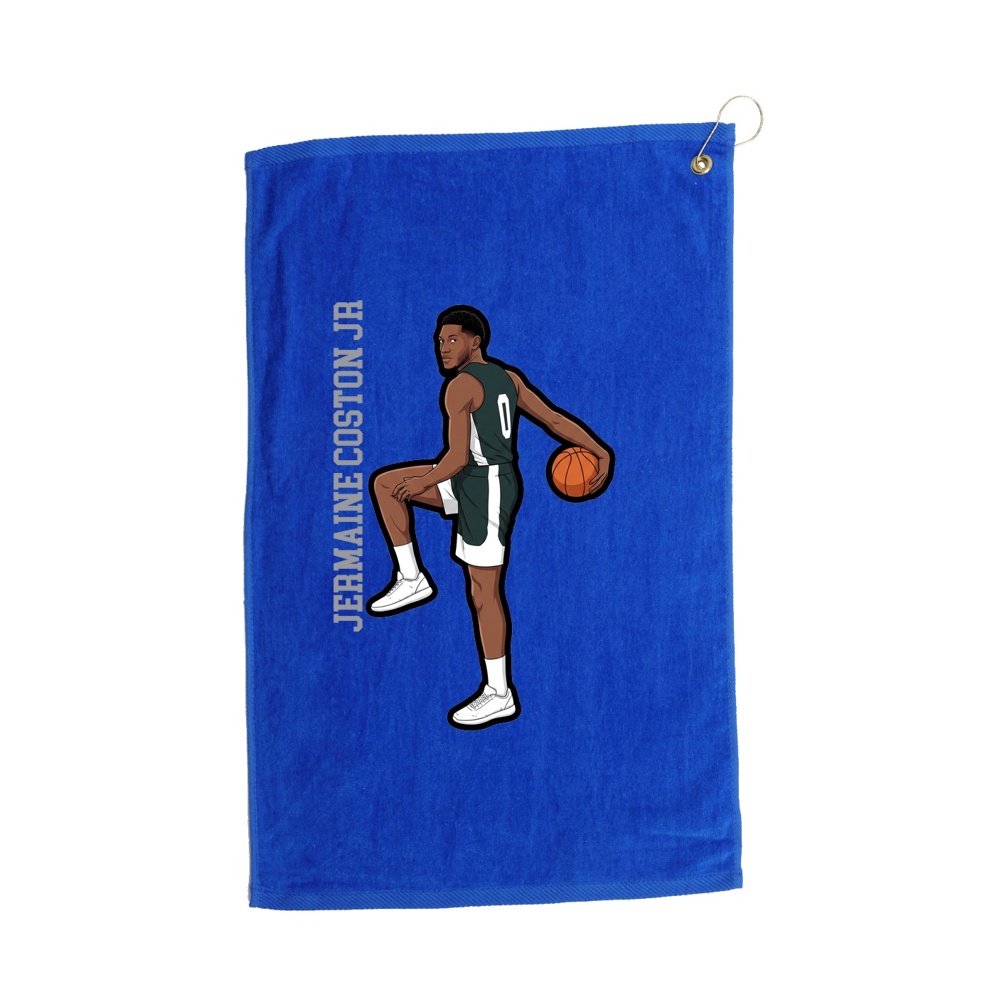 Golf Towel — Name Vertical in Royal