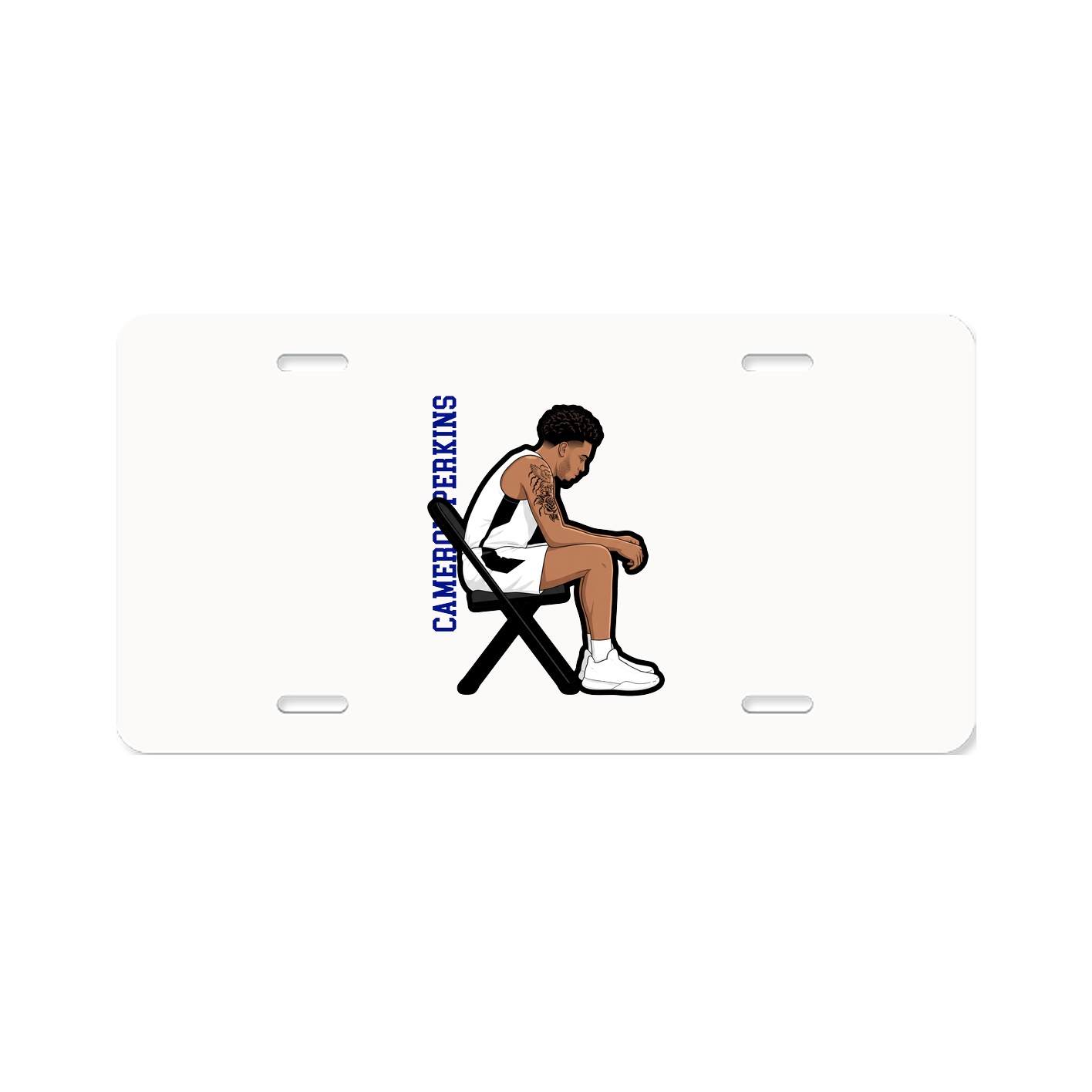 License Plate — Name Vertical in Classic