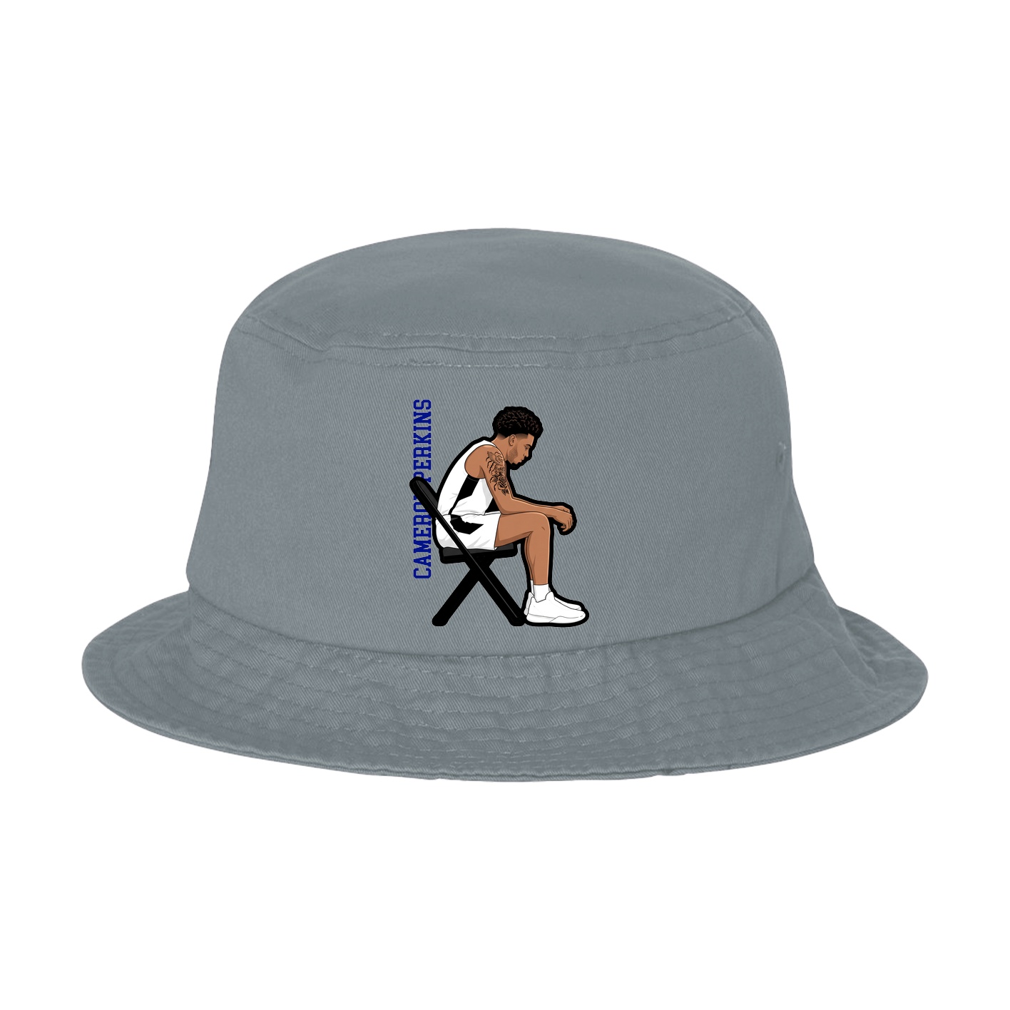 Bucket Cap — Name Vertical in Grey