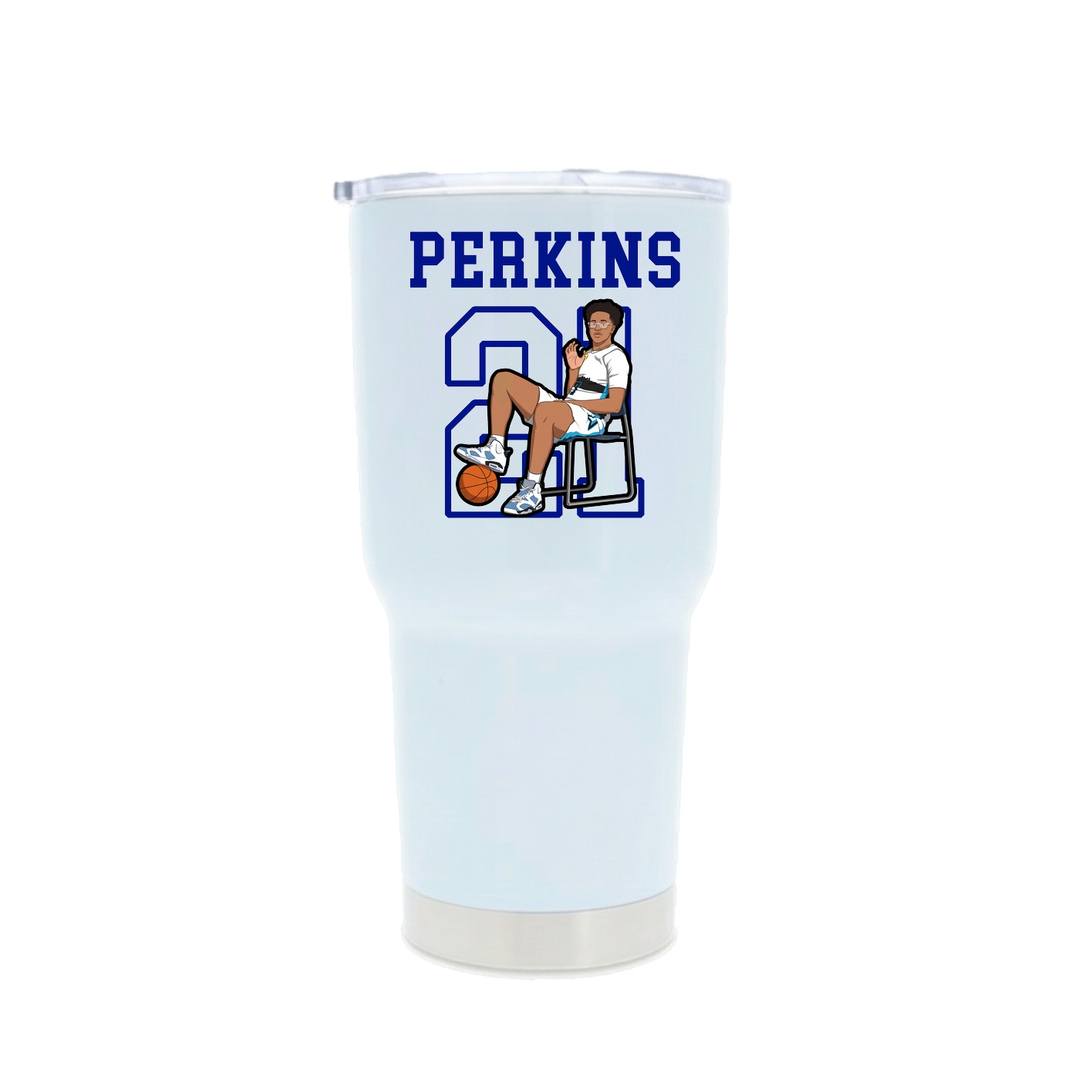30oz Stainless Steel Tumbler — Shirsey in White