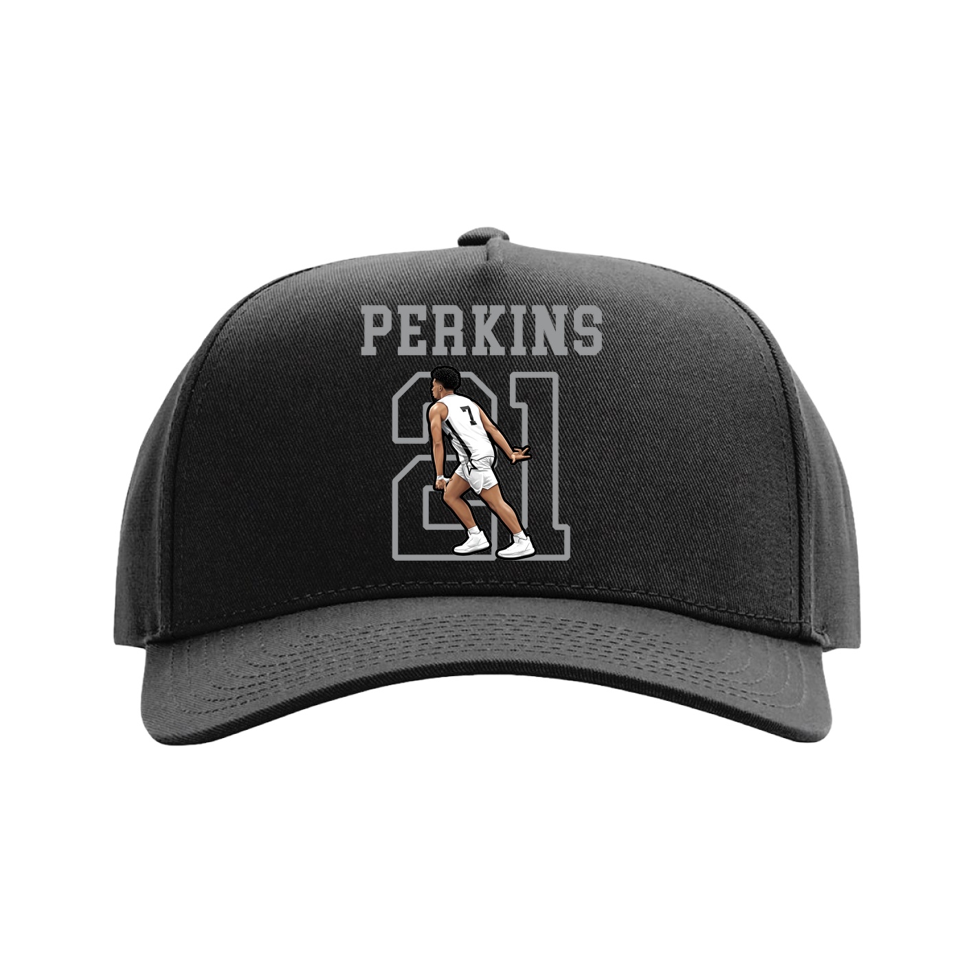 Full Fabric Five-Panel Champ Cap — Shirsey in Black