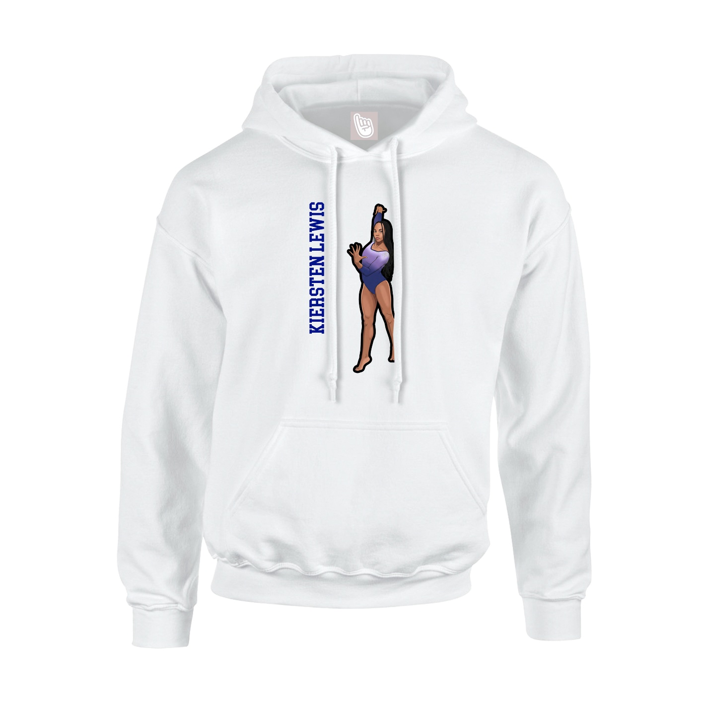 Hoodie — Name Vertical in White