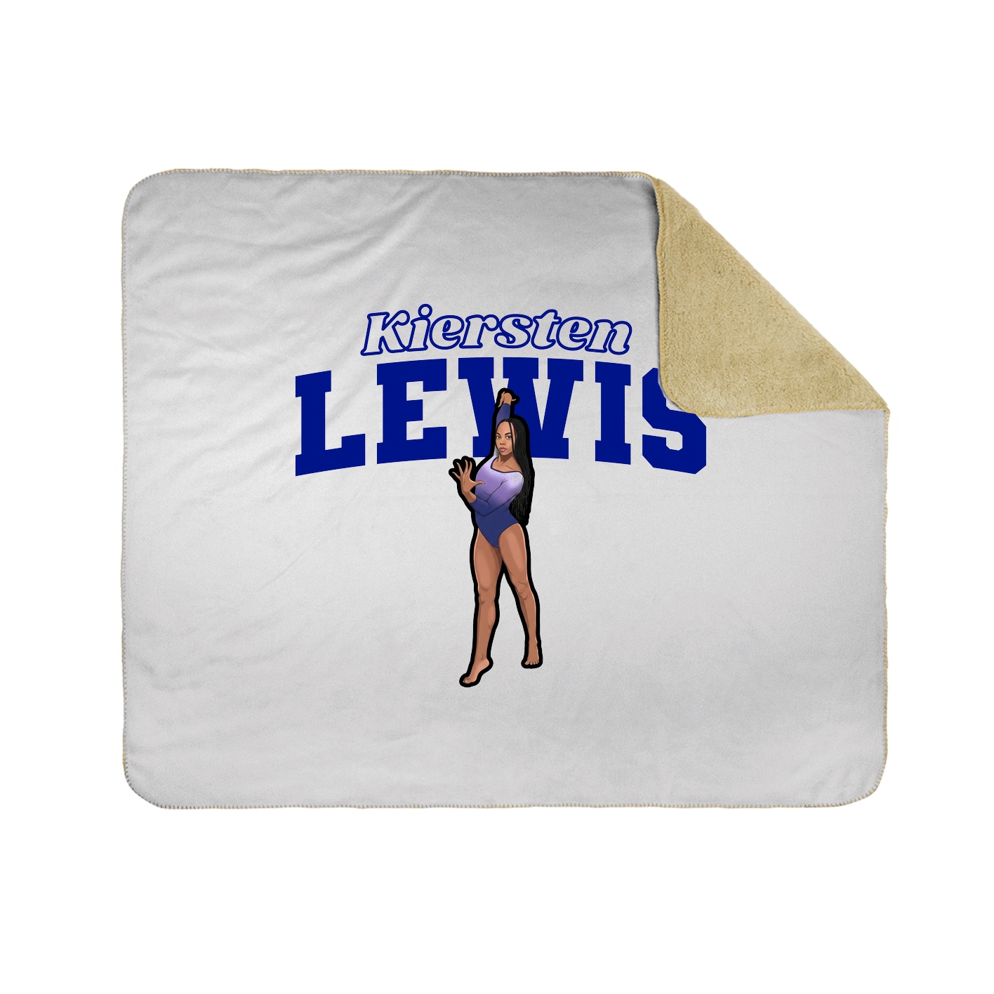 Throw Blanket — Name Arch in White