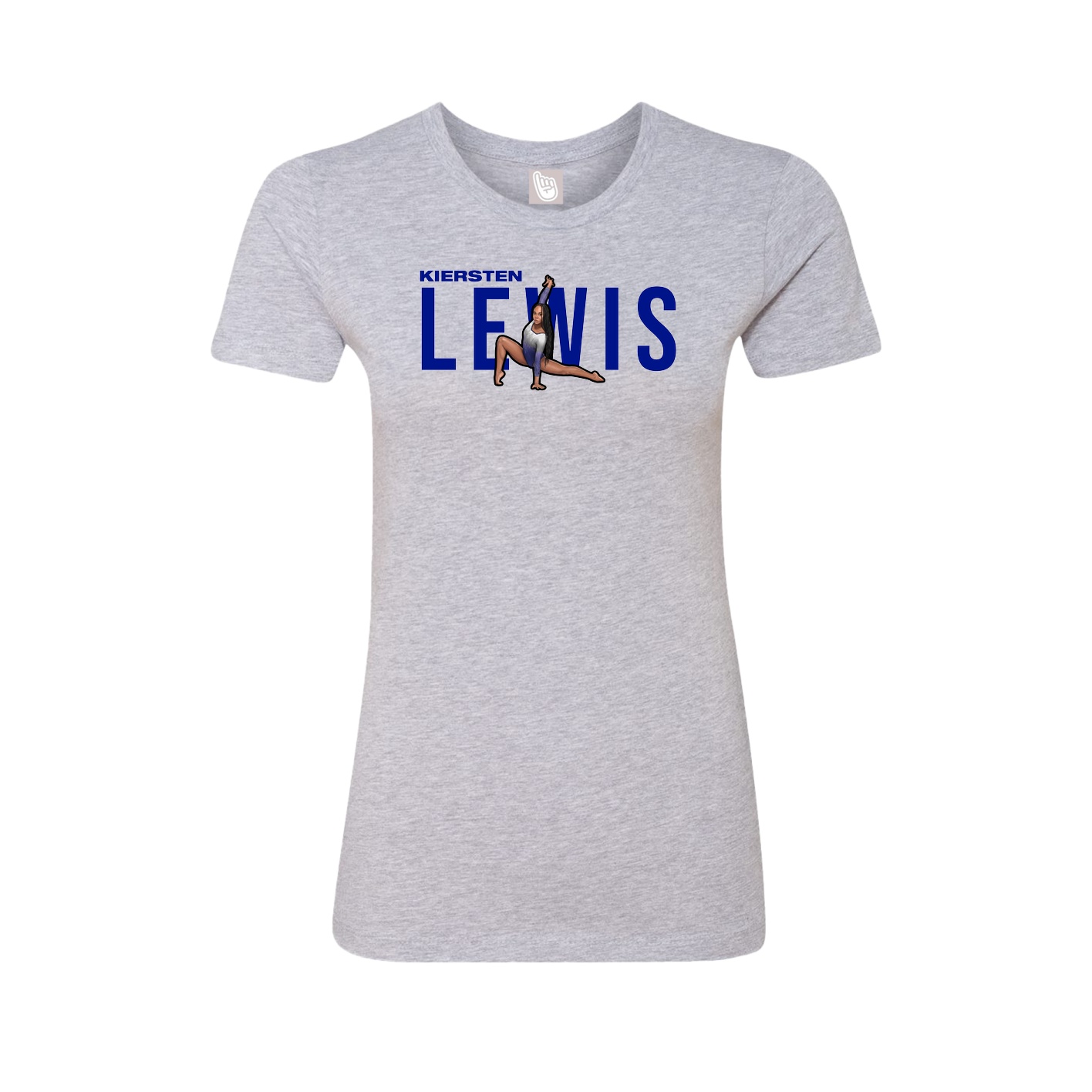 Fitted Women's Tee — Player Name in Grey