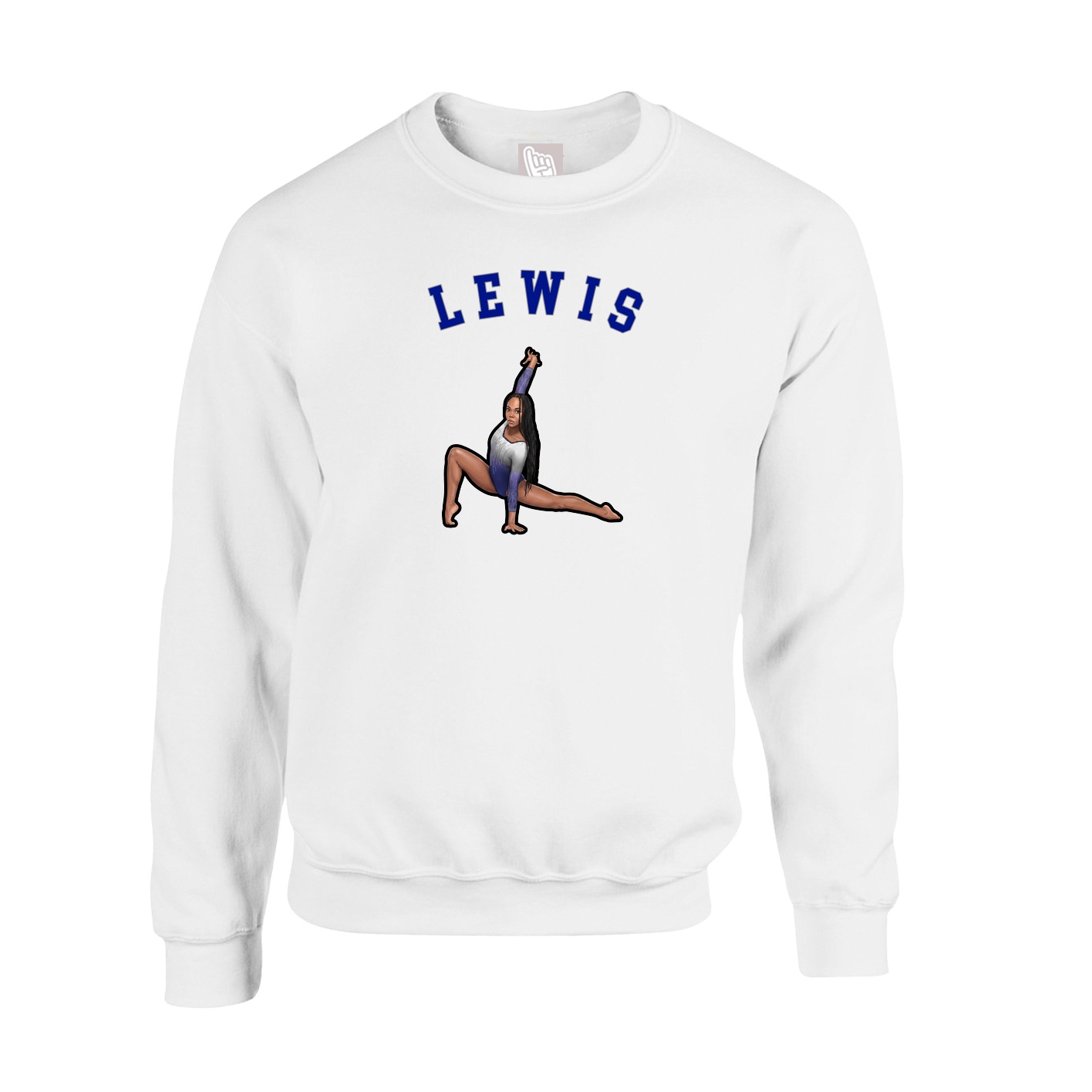 Fleece Crew — Shirsey Arch in White