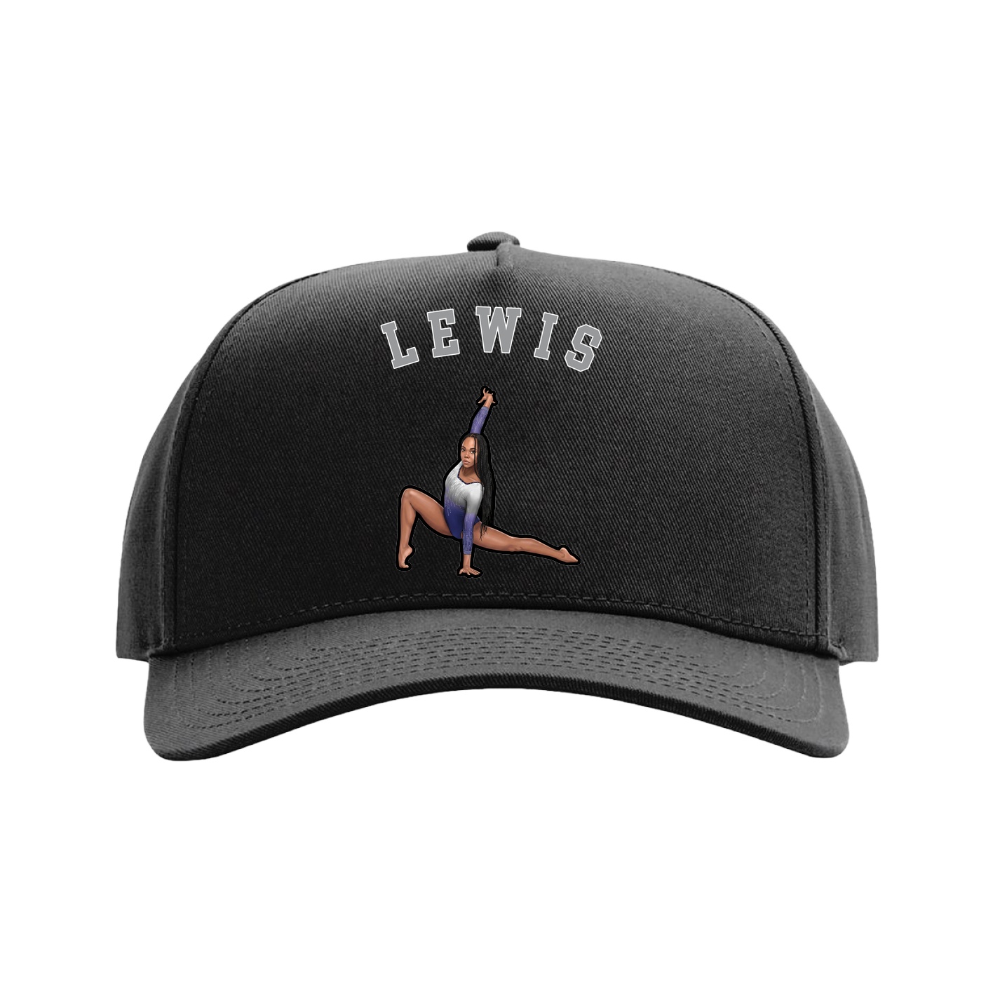Full Fabric Five-Panel Champ Cap — Shirsey Arch in Black