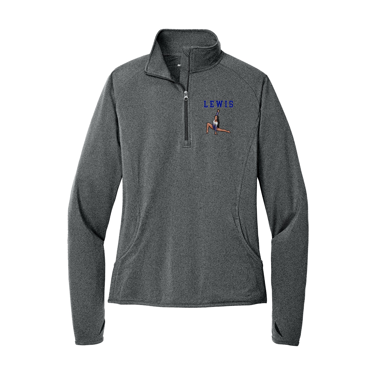 Women's Q-Zip Pullover — Shirsey in Grey
