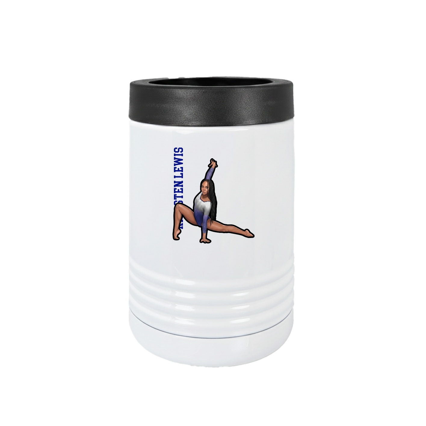 Beverage Holder — Name Vertical in White