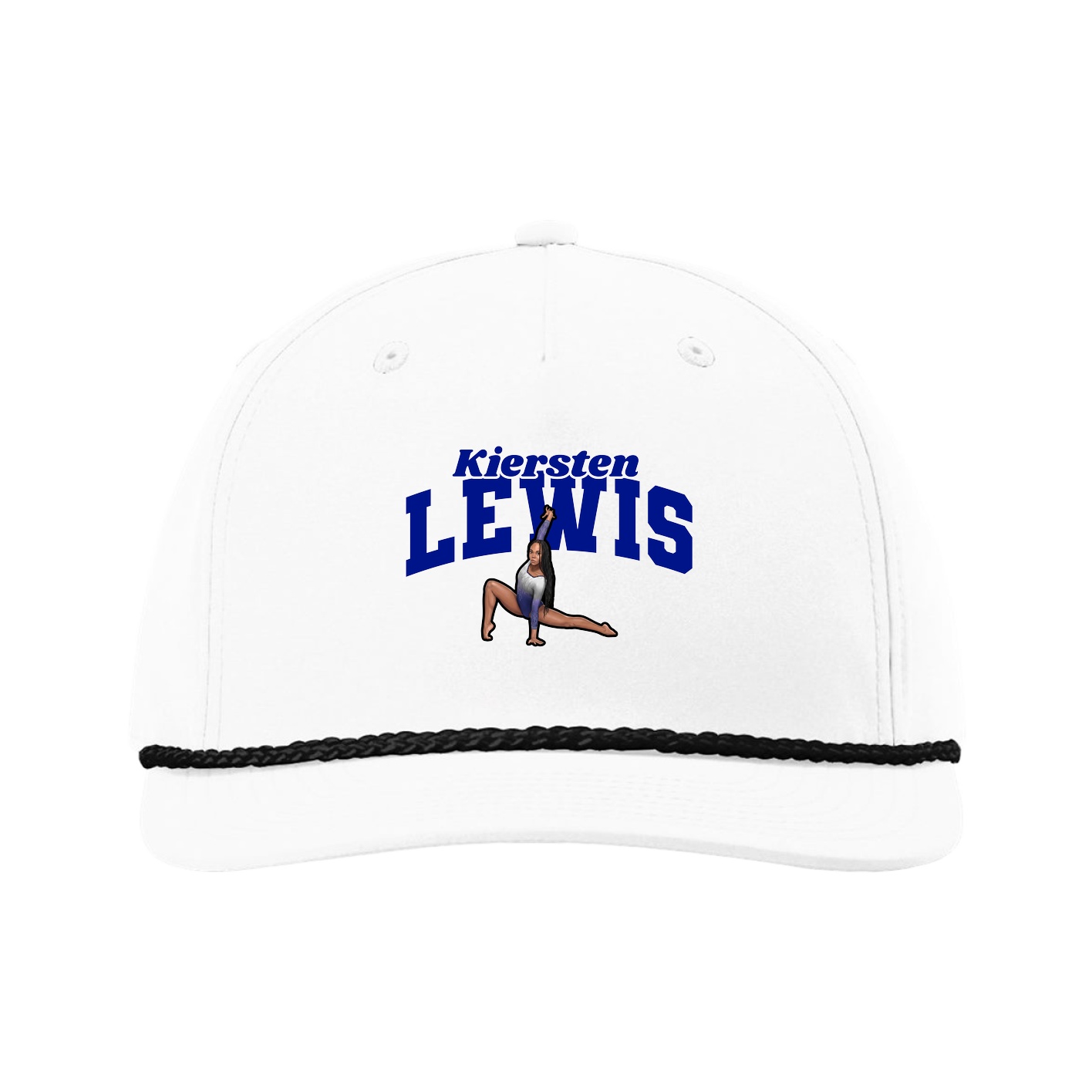 Five-Panel Classic Rope Cap — Signature Arch in White