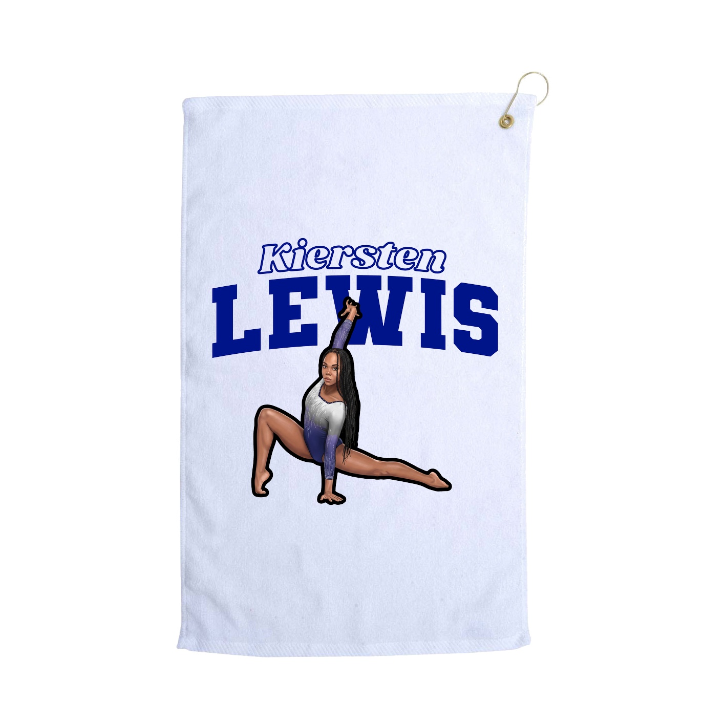 Golf Towel — Name Arch in White