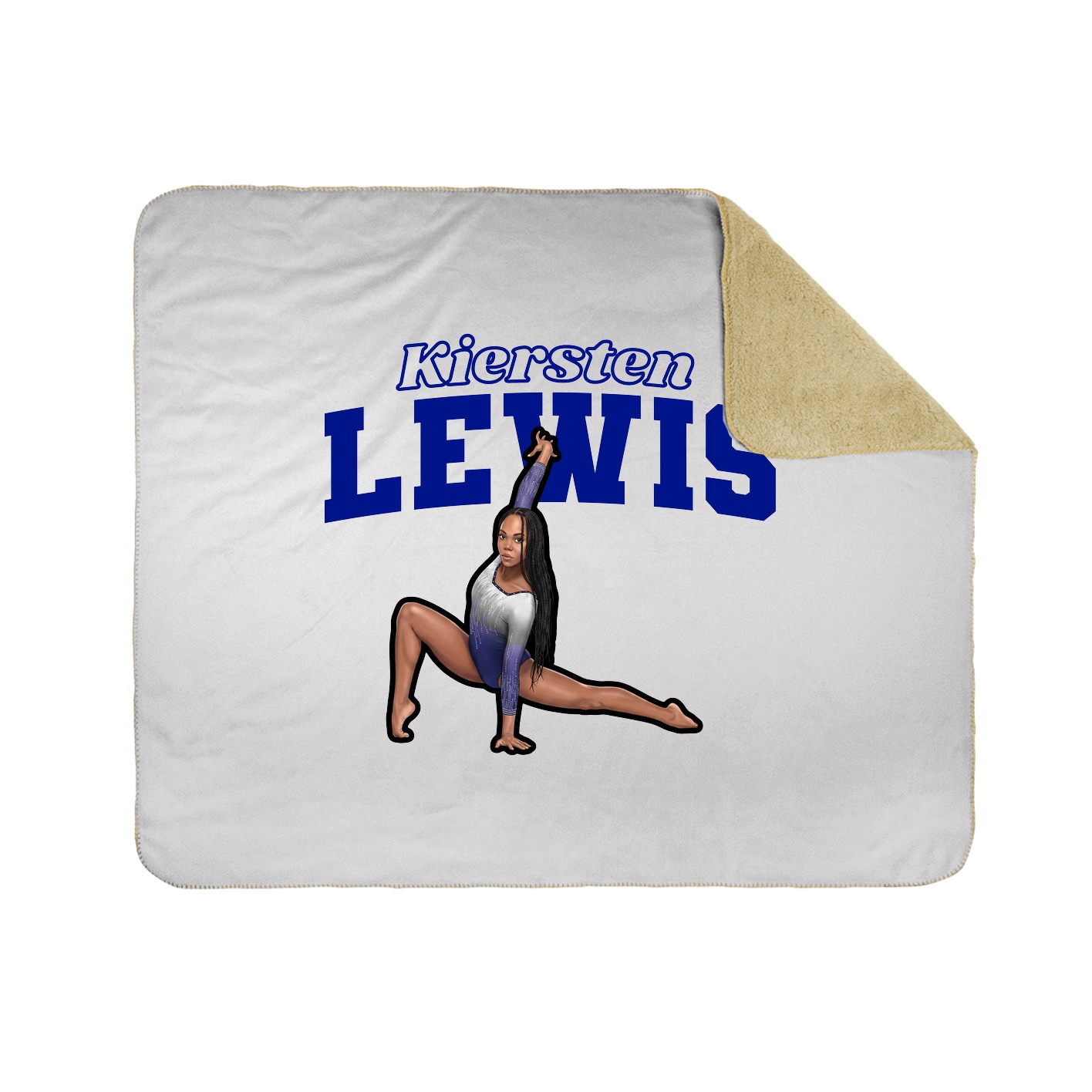 Throw Blanket — Name Arch in White