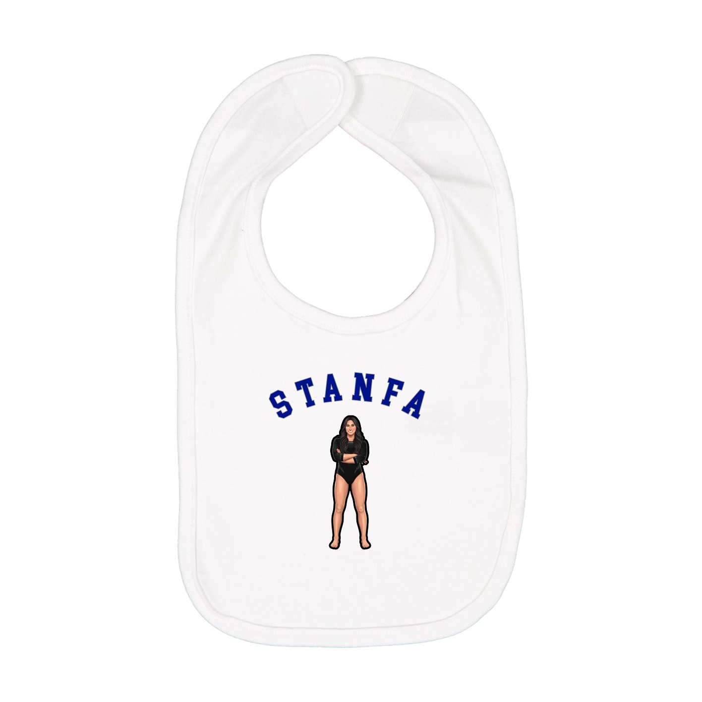 Infant Bib — Shirsey Arch in White