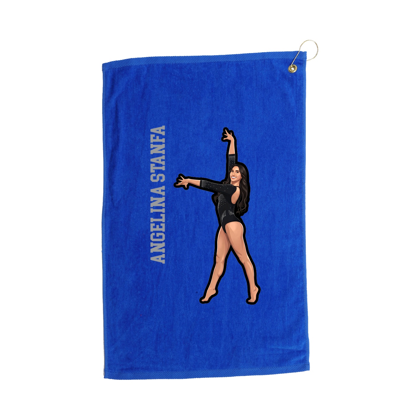 Golf Towel — Name Vertical in Royal