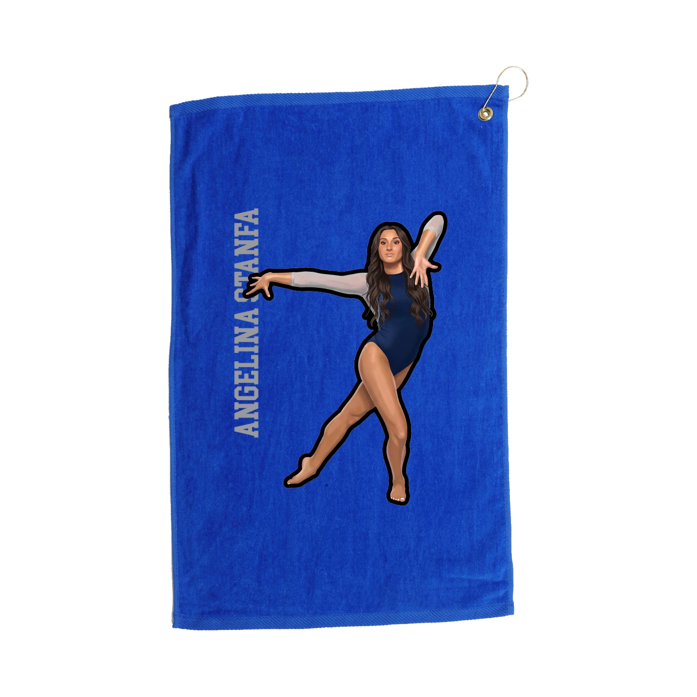 Golf Towel — Name Vertical in Royal