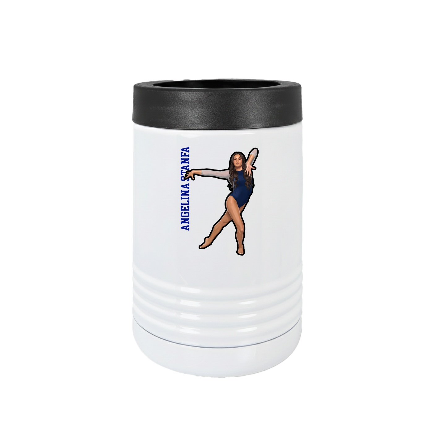 Beverage Holder — Name Vertical in White