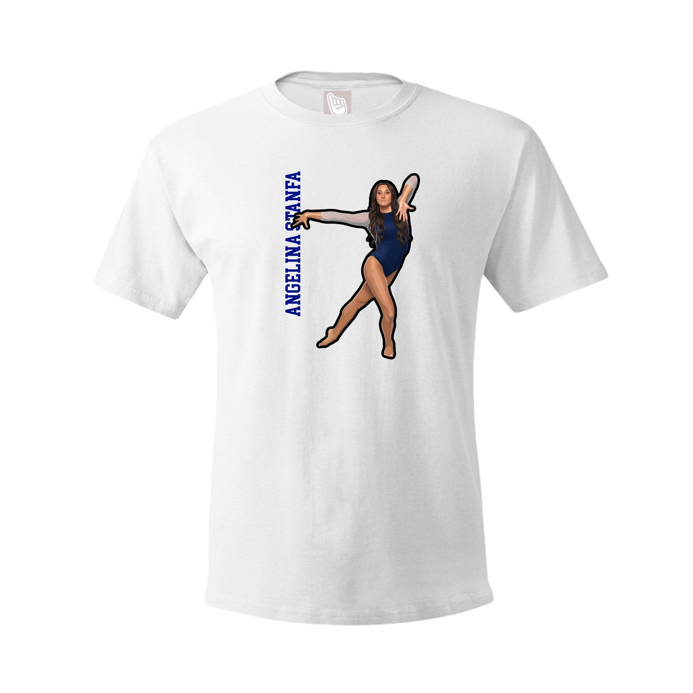 Youth Tee — Name Vertical in White