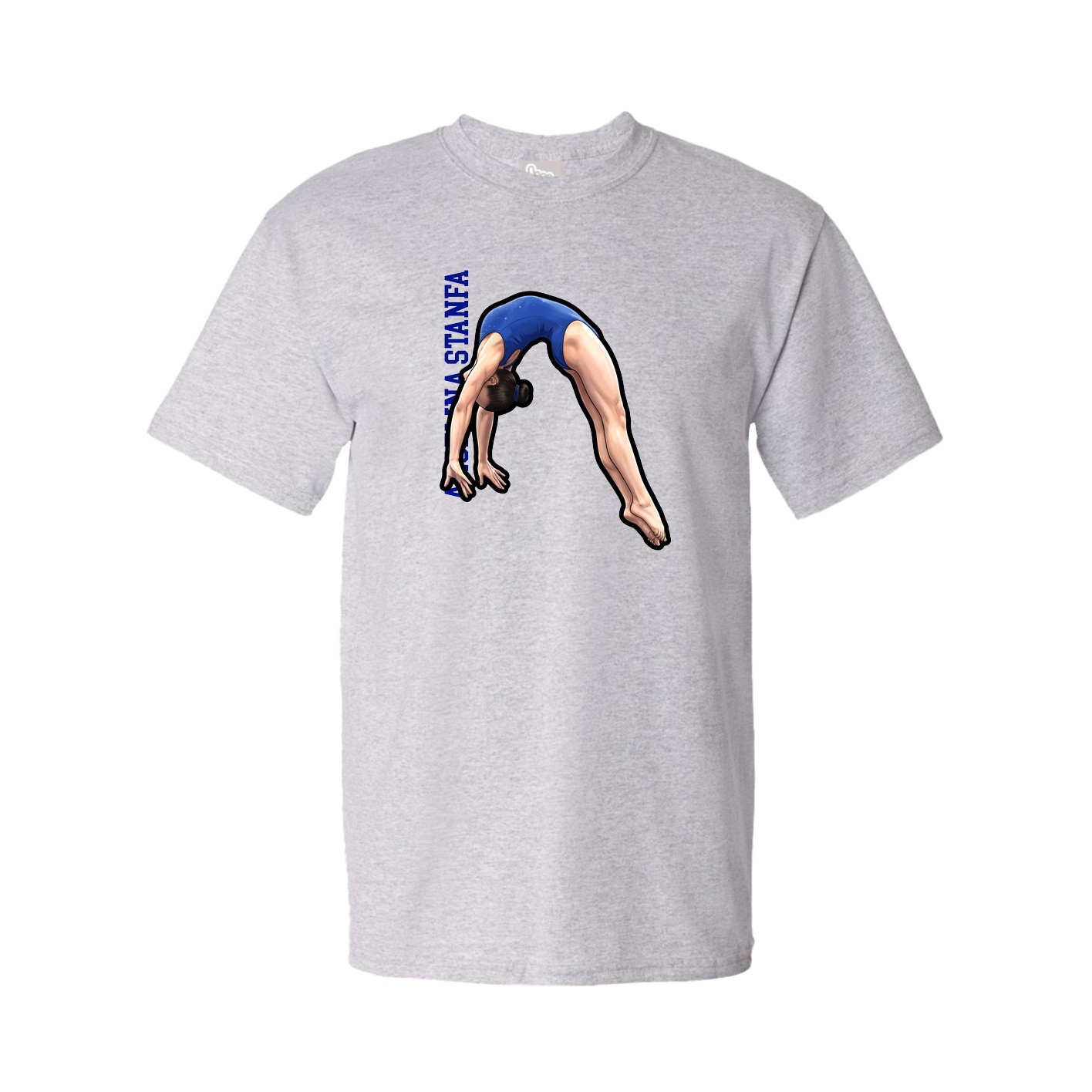 Tee — Name Vertical in Grey