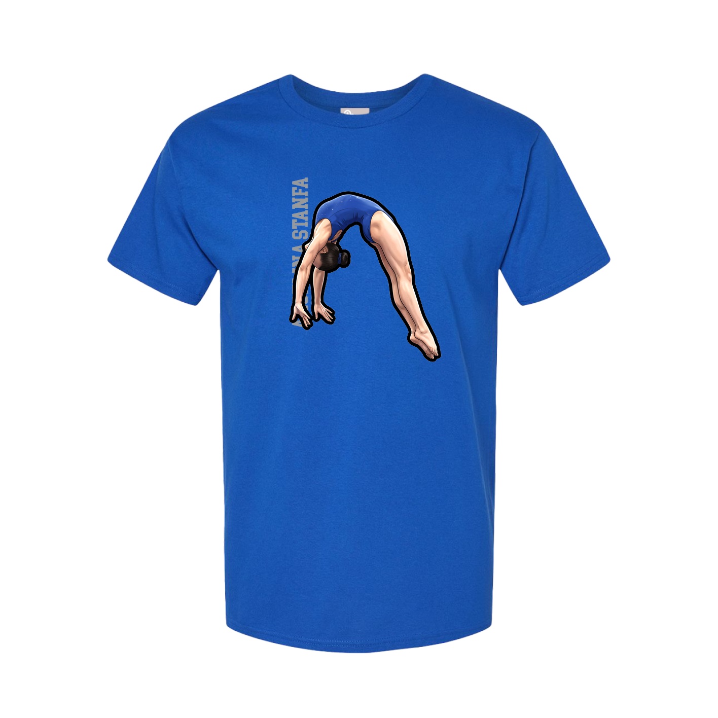 Youth Tee — Name Vertical in Royal