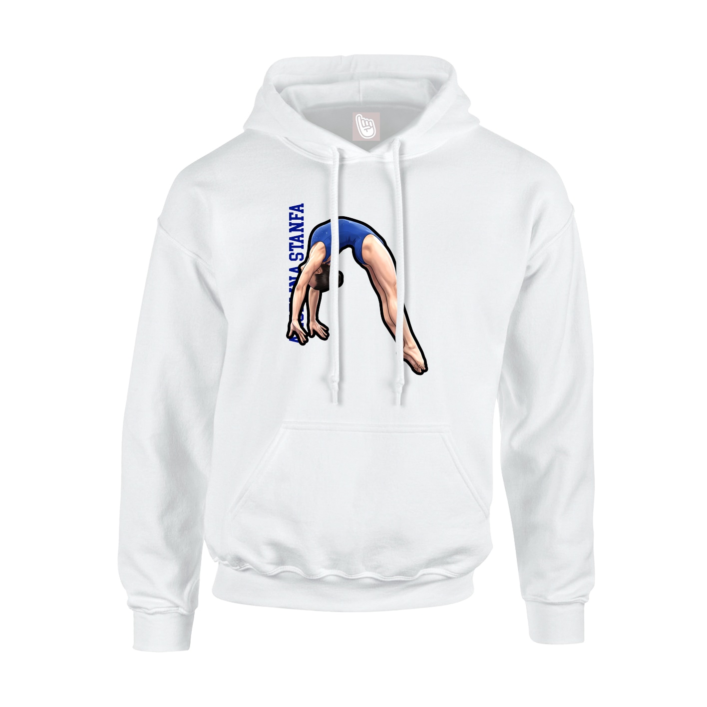 Hoodie — Name Vertical in White