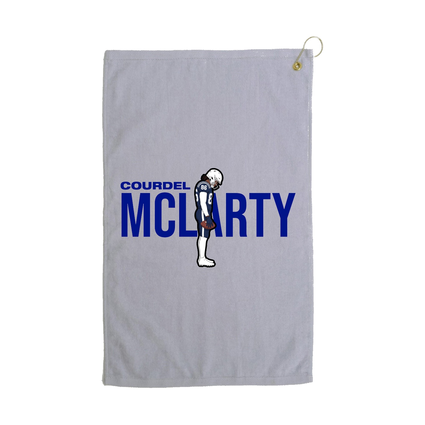 Golf Towel — Player Name in Grey