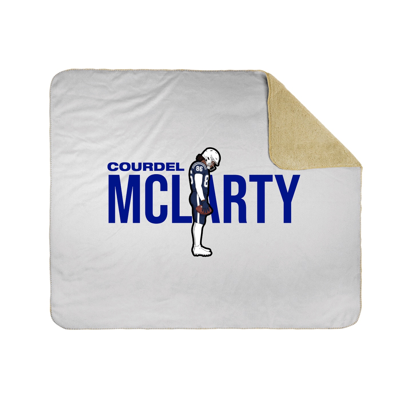 Throw Blanket — Player Name in White