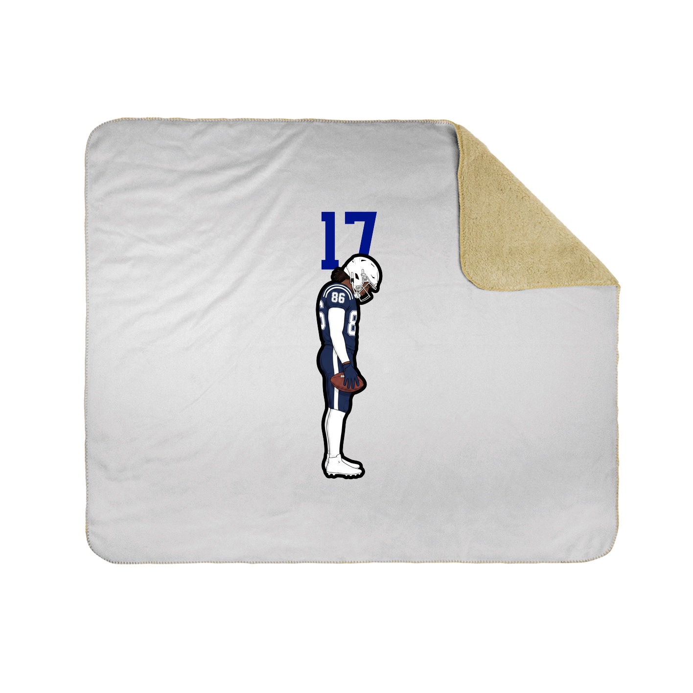 Throw Blanket — Number Top in White