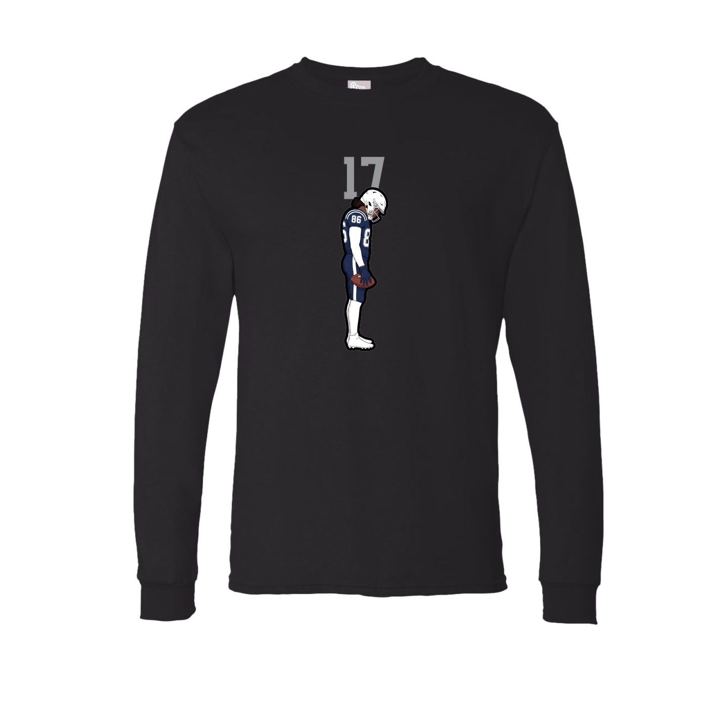 Long Sleeve Tee — Number Top in Black