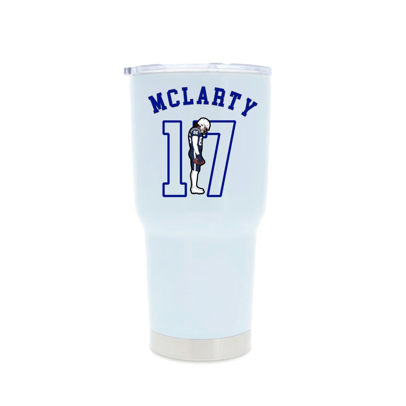 30oz Stainless Steel Tumbler — Shirsey Arch in White