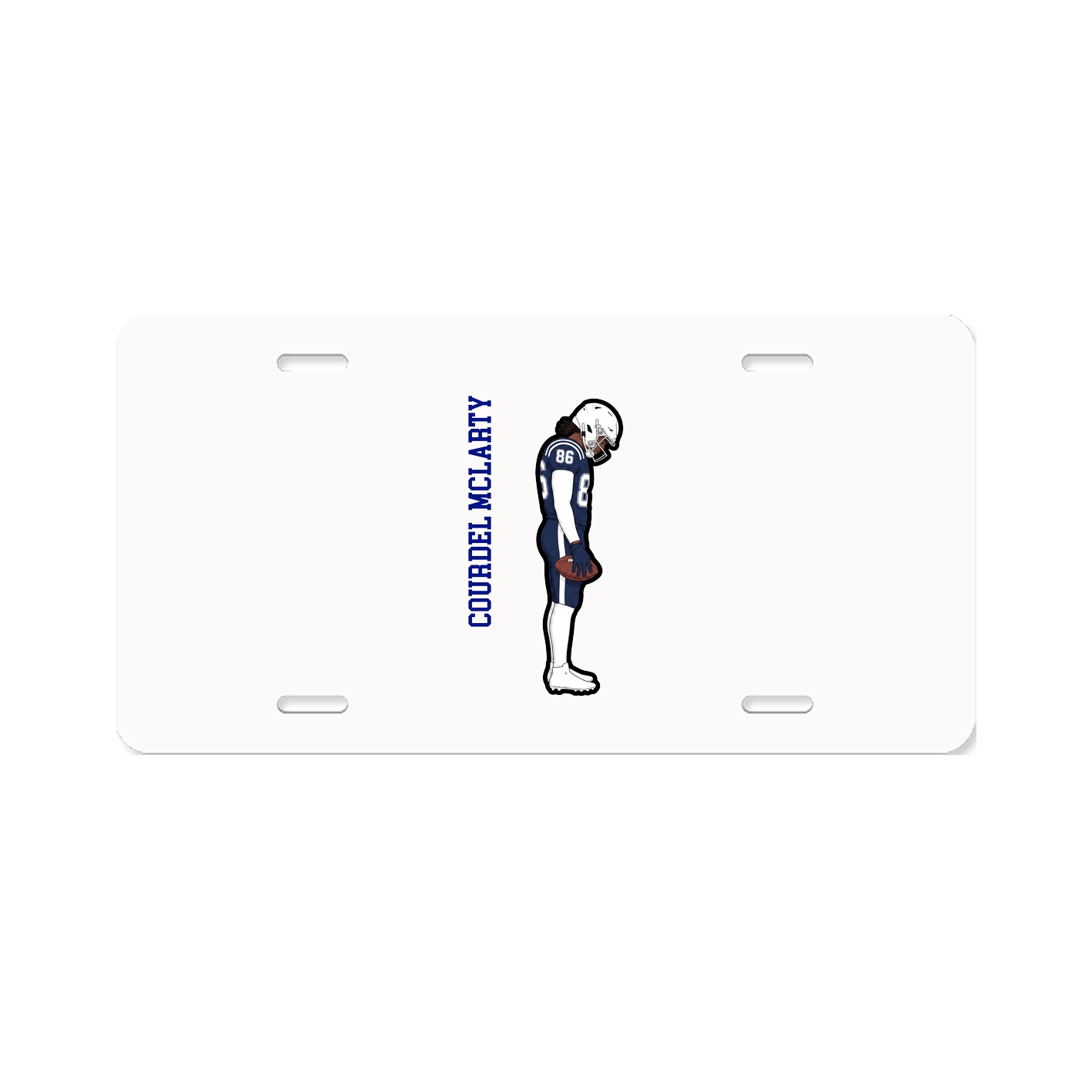 License Plate — Name Vertical in Classic