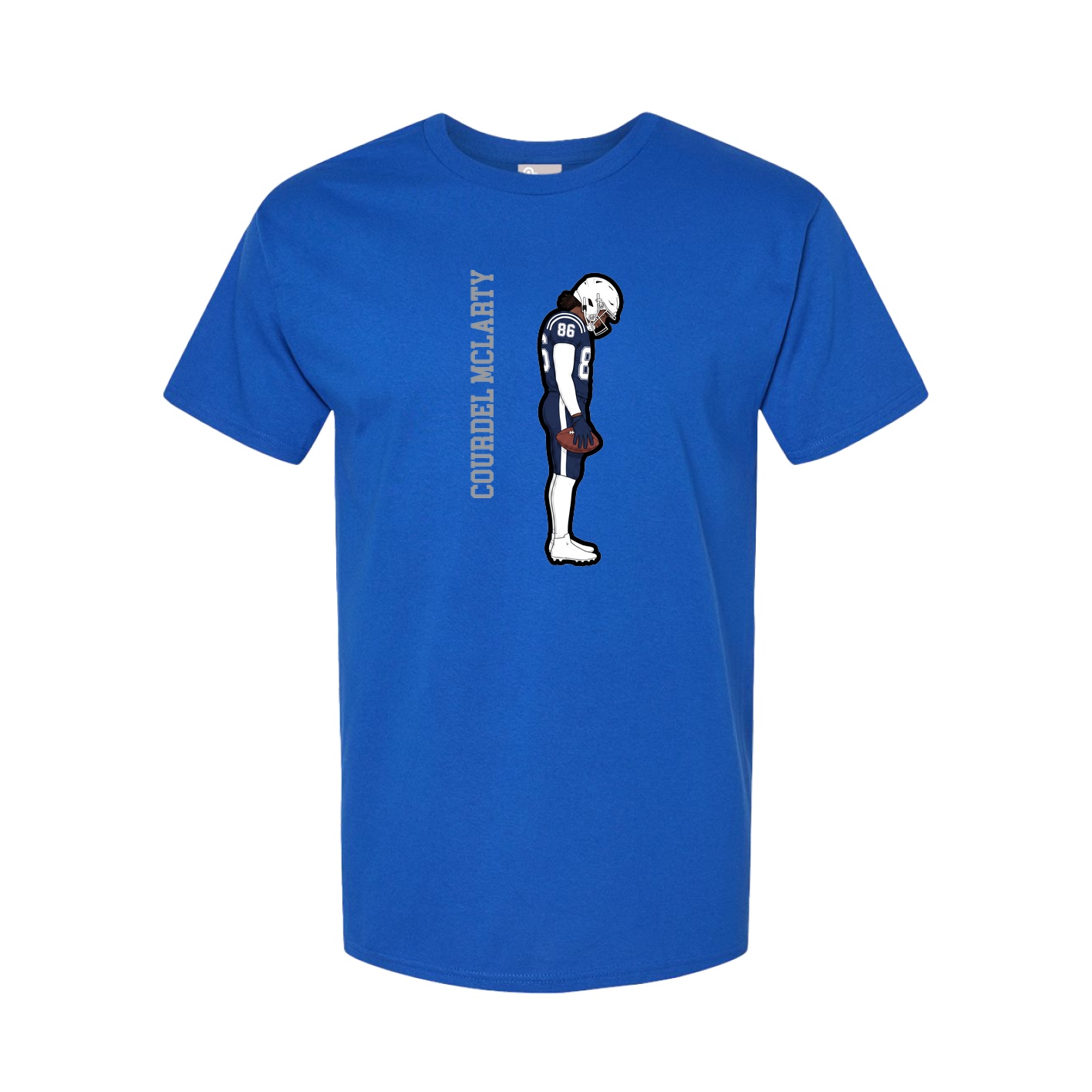 Youth Tee — Name Vertical in Royal