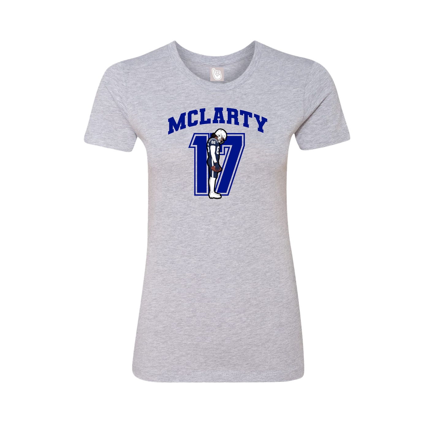 Fitted Women's Tee — Number in Grey