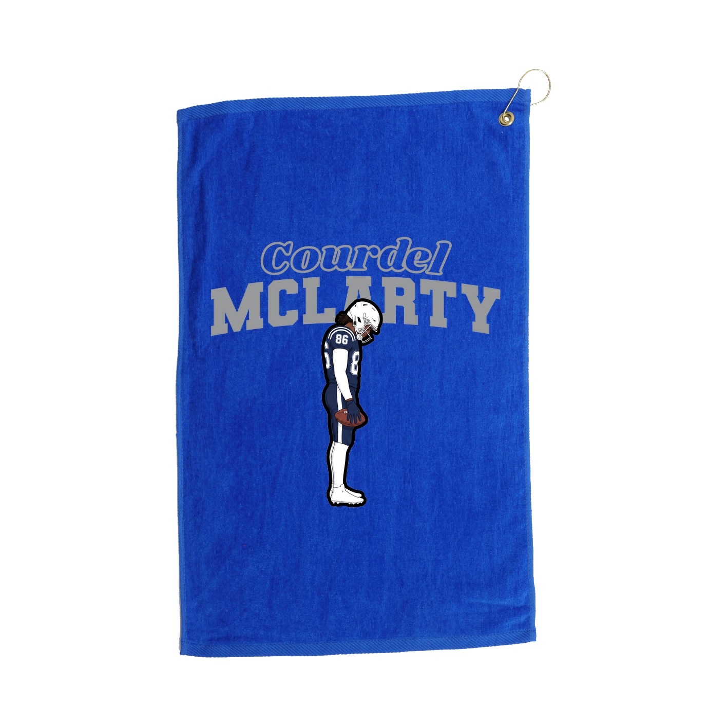 Golf Towel — Name Arch in Royal