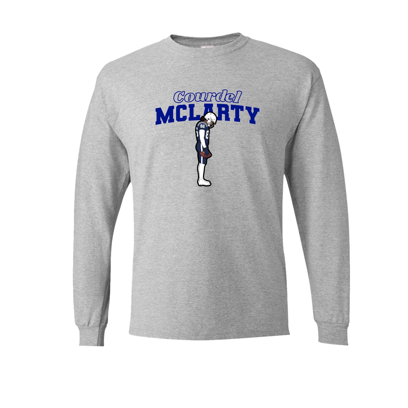 Long Sleeve Tee — Name Arch in Grey