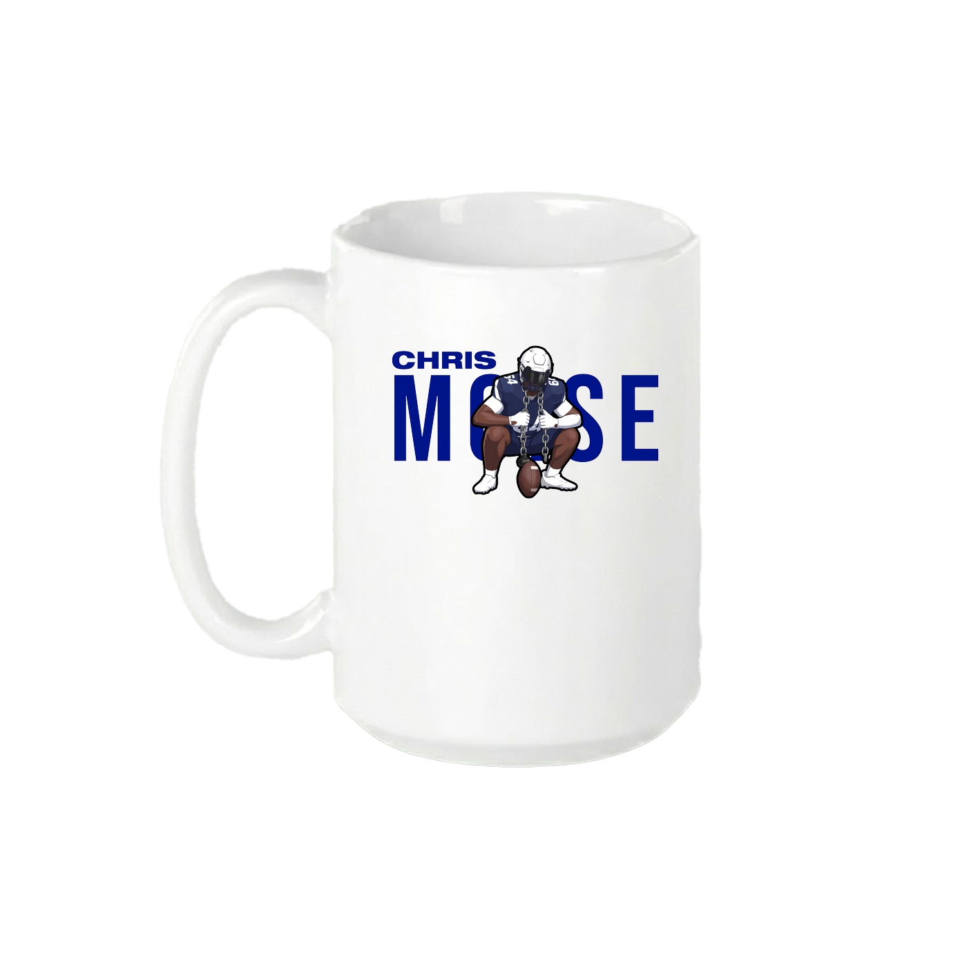 15oz Coffee Mug — Player Name in White
