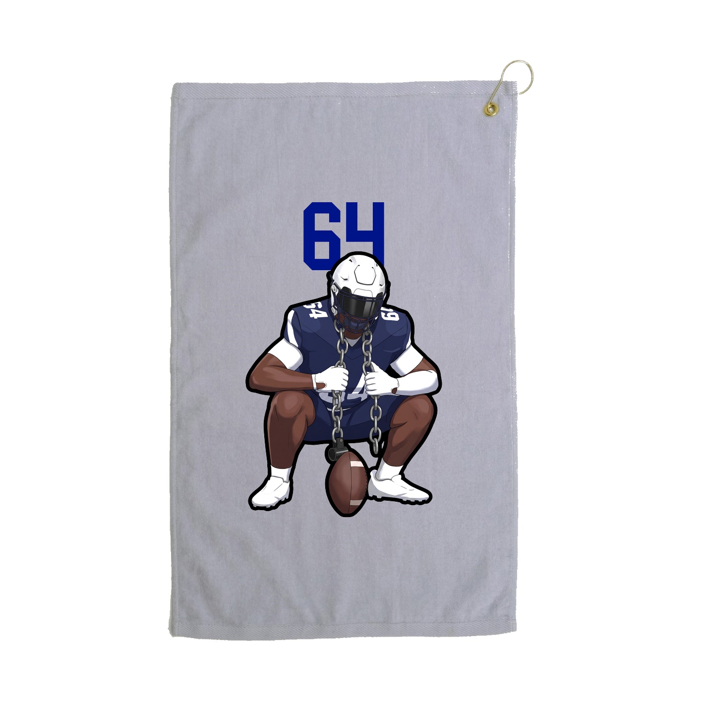 Golf Towel — Number Top in Grey