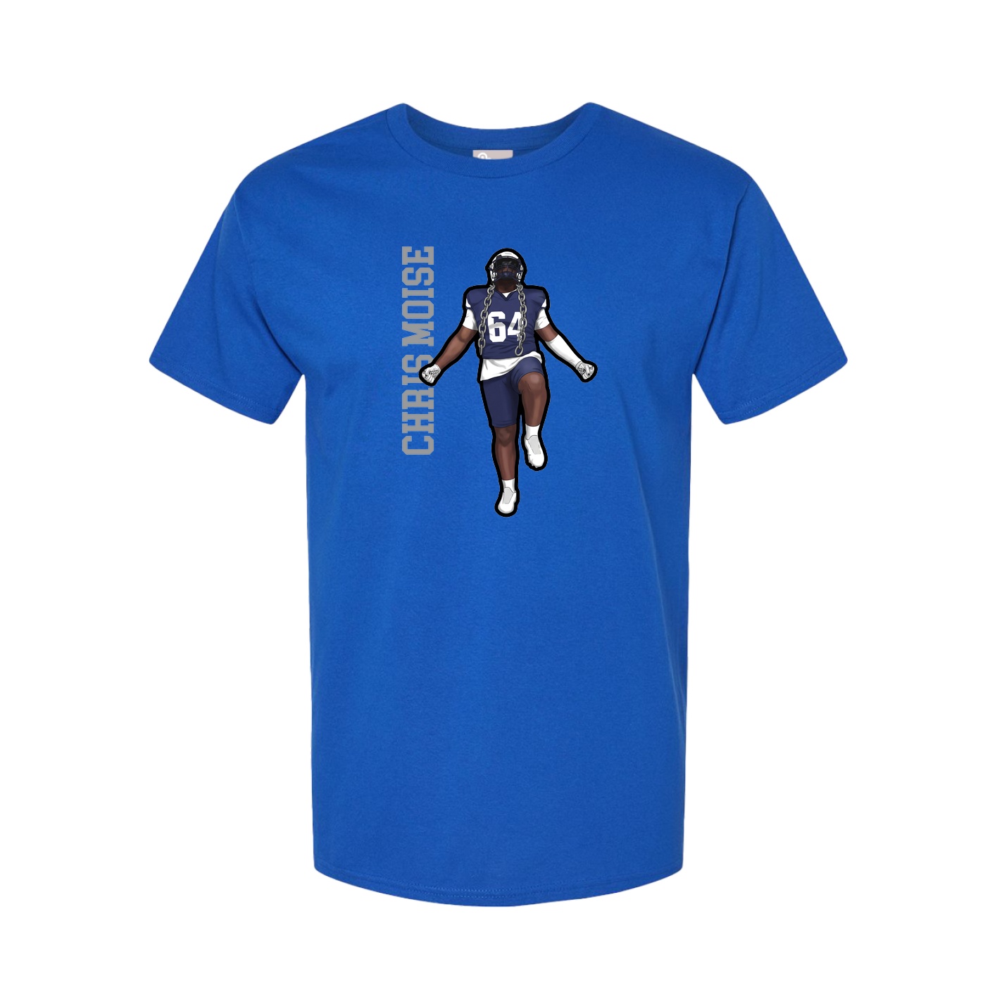 Youth Tee — Name Vertical in Royal