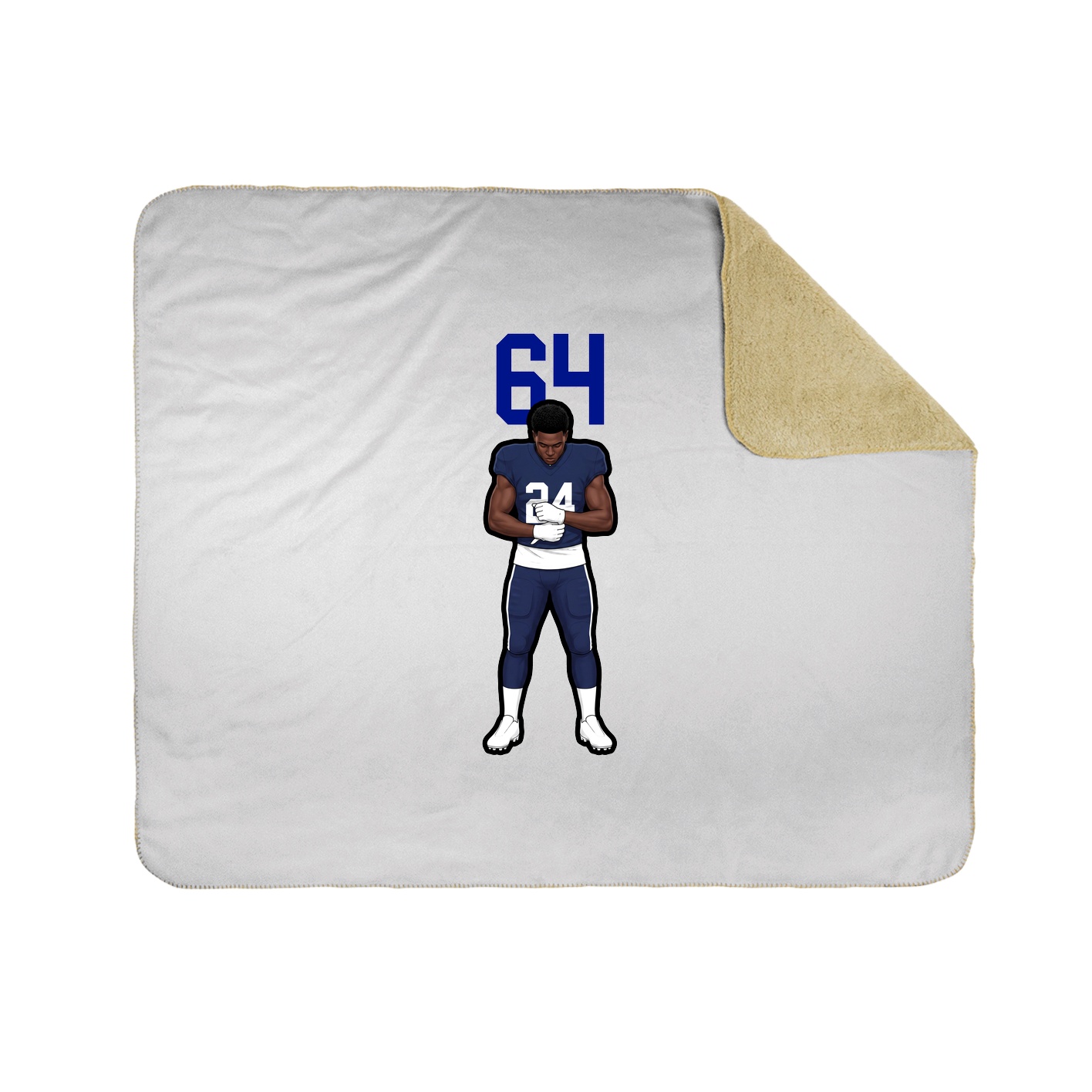 Throw Blanket — Number Top in White