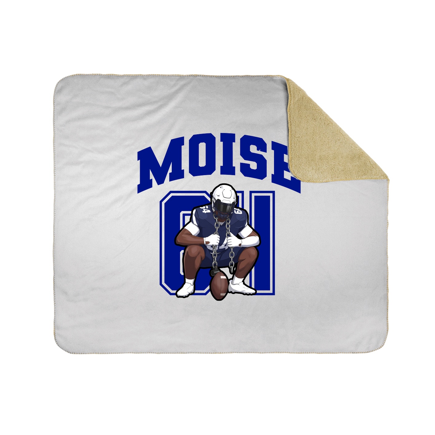 Throw Blanket — Number in White