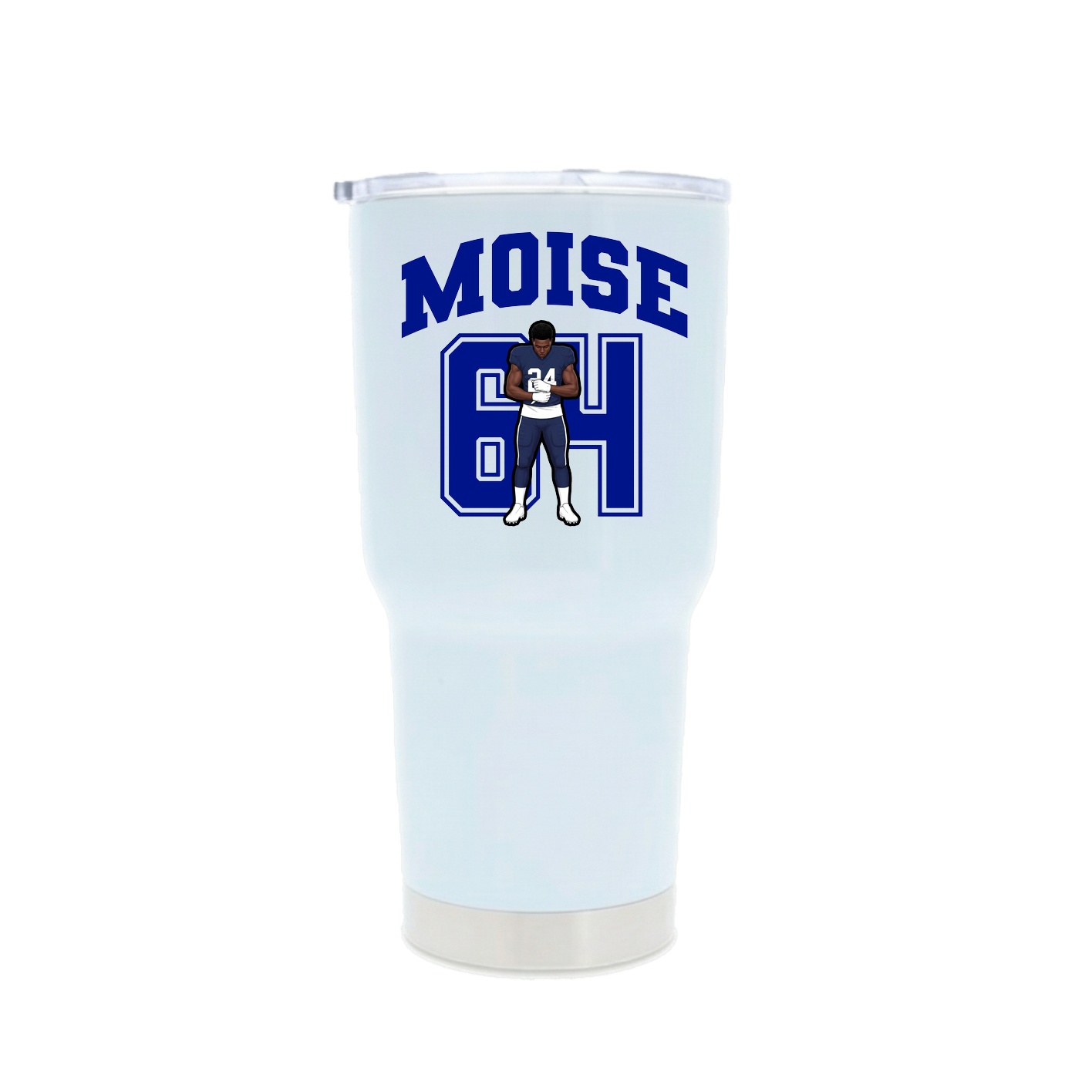 30oz Stainless Steel Tumbler — Number in White