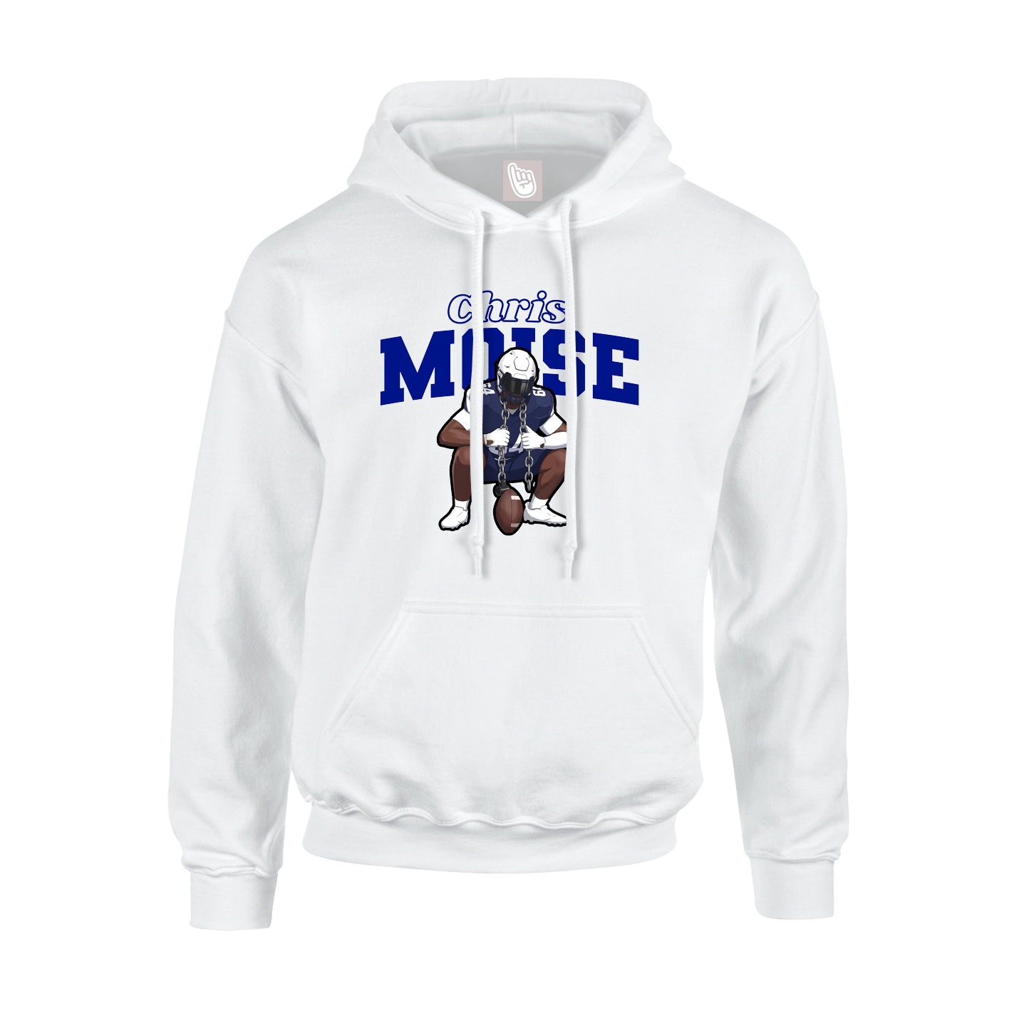 Hoodie — Name Arch in White