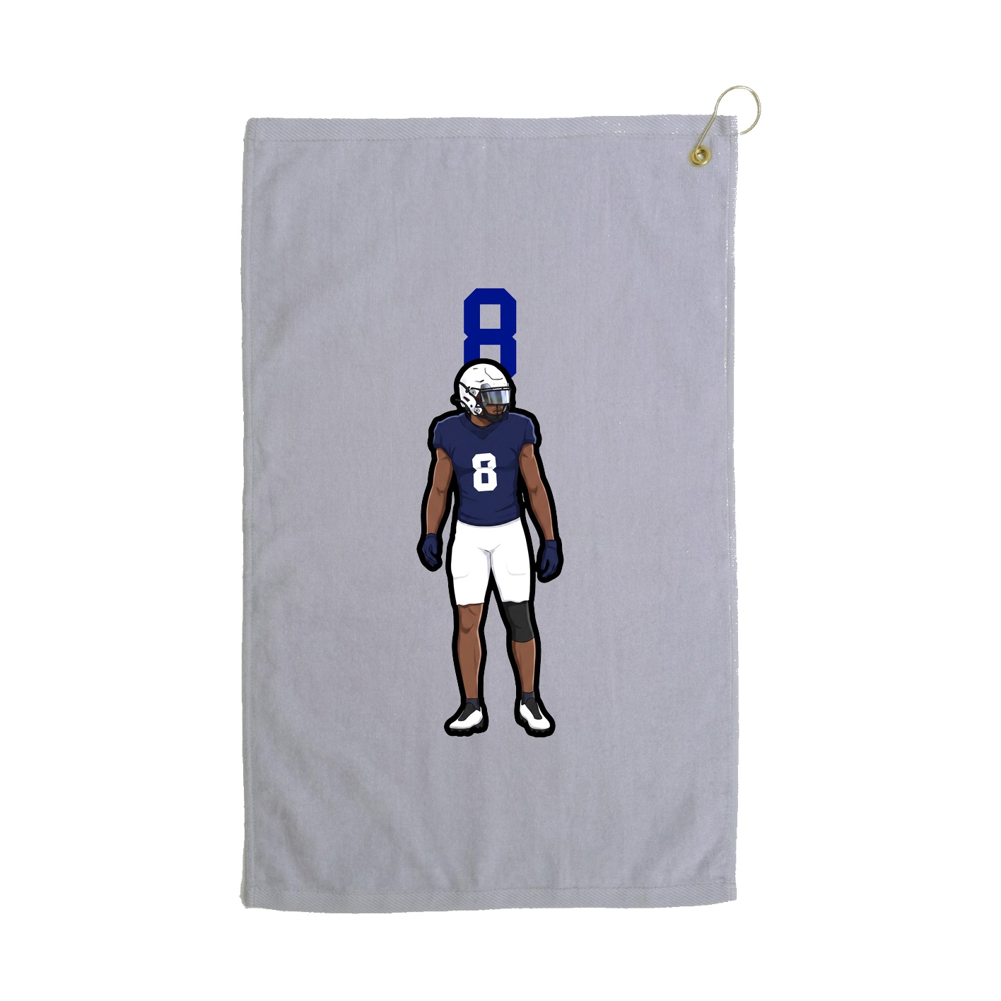 Golf Towel — Number Top in Grey