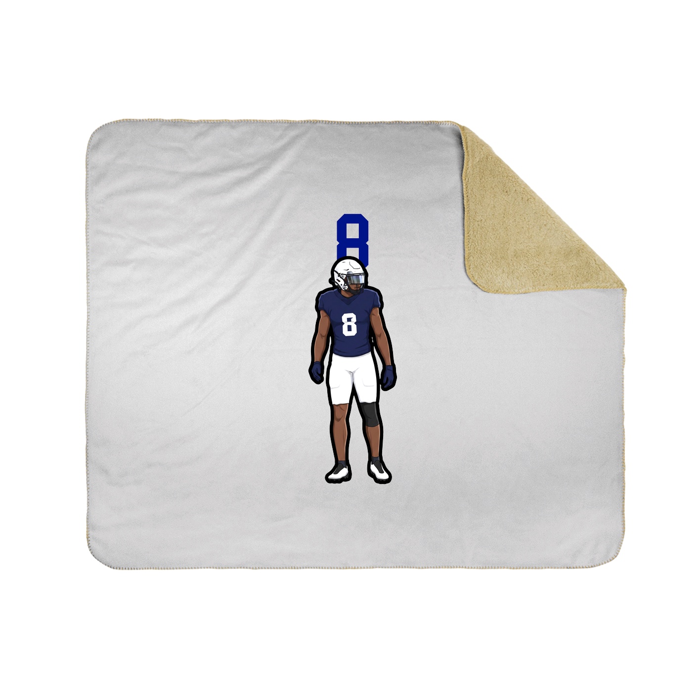 Throw Blanket — Number Top in White
