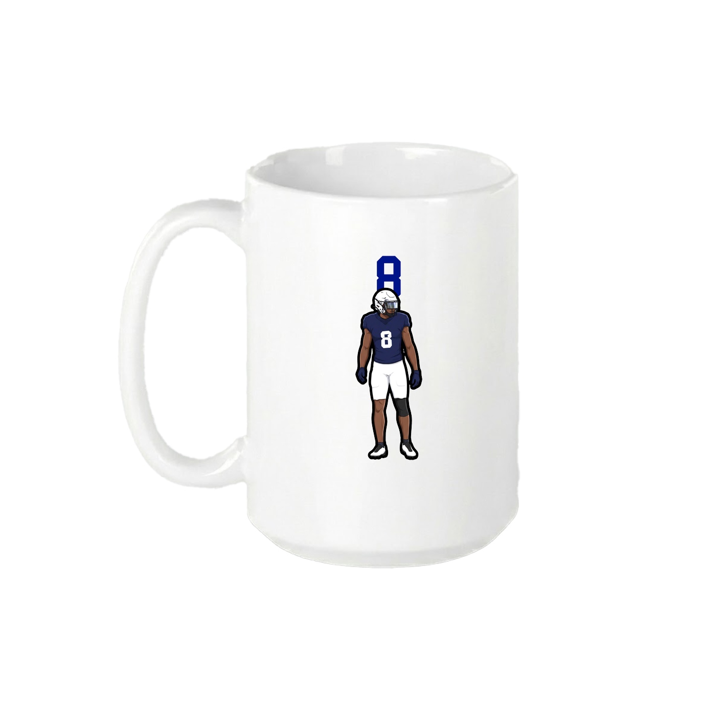 15oz Coffee Mug — Number Top in White